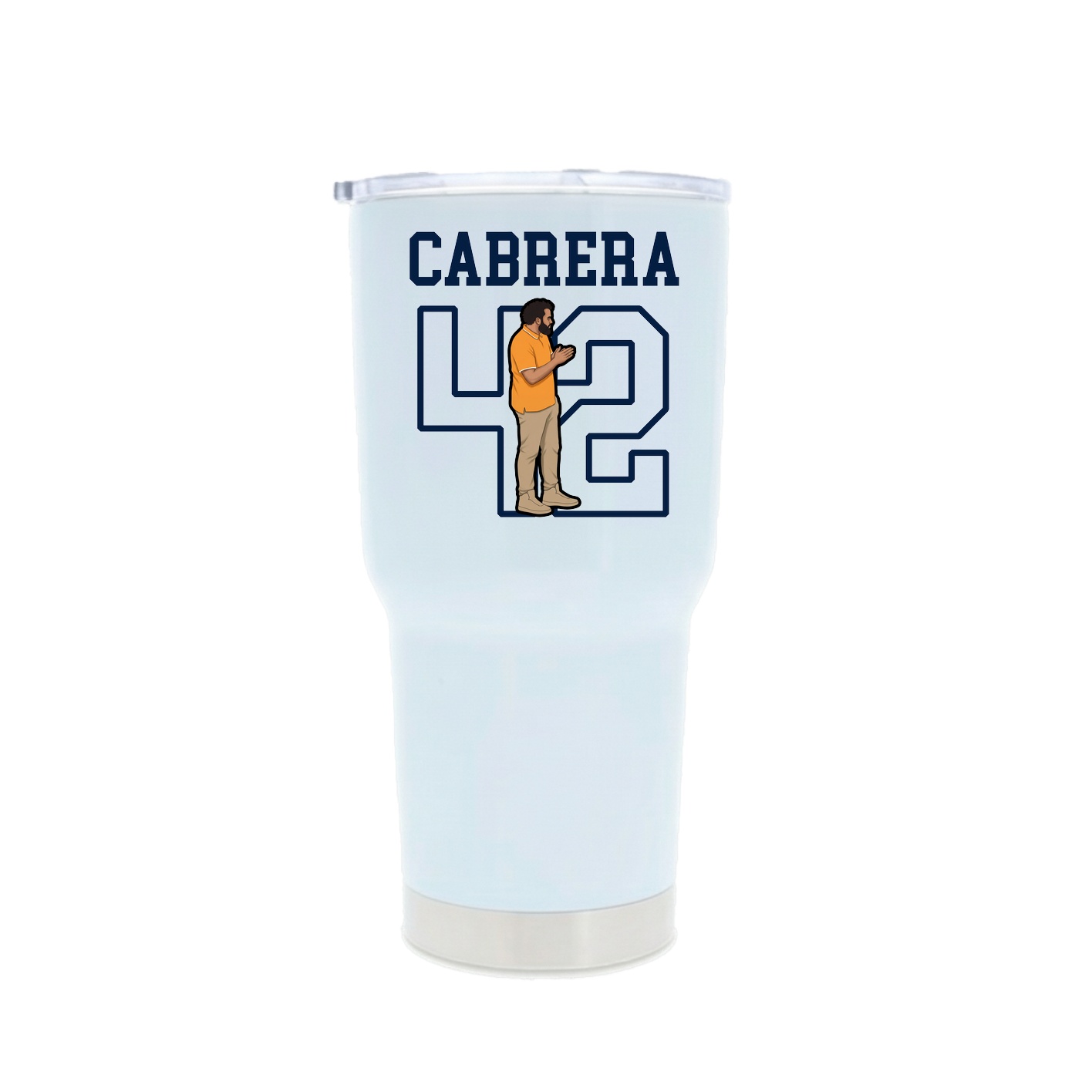 30oz Stainless Steel Tumbler — Shirsey in White