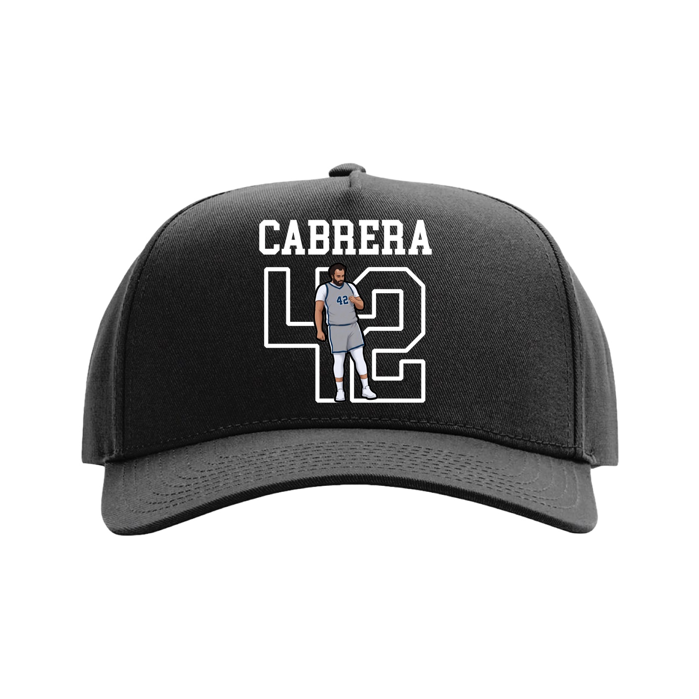 Full Fabric Five-Panel Champ Cap — Shirsey in Black
