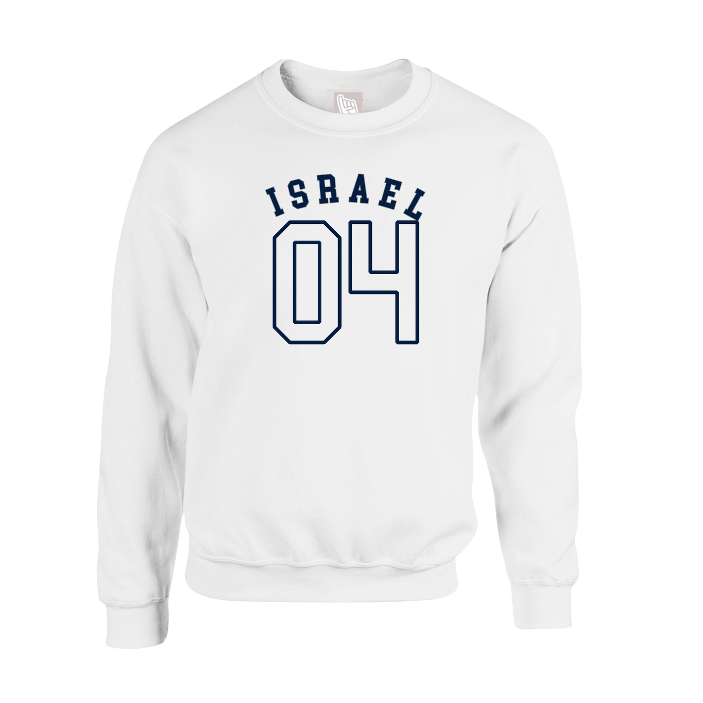 Fleece Crew — Shirsey Arch in White