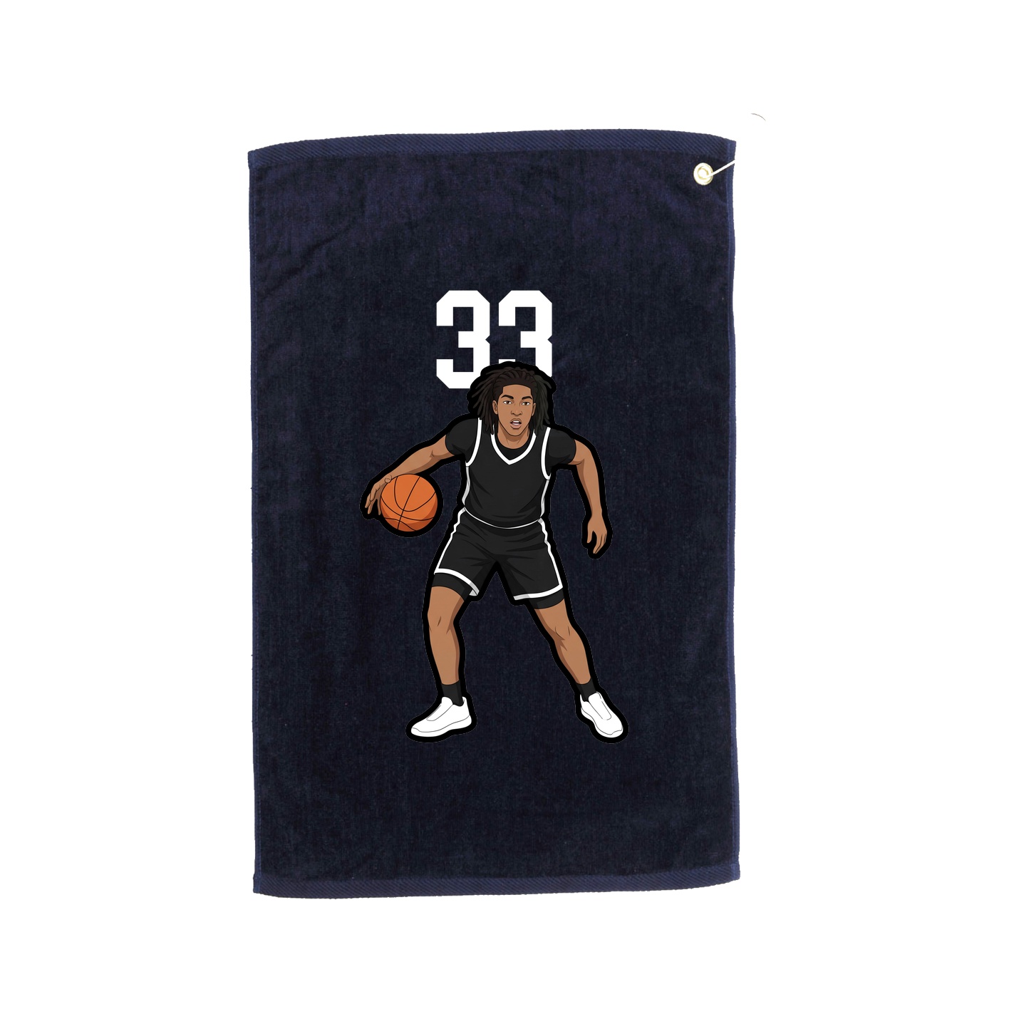 Golf Towel — Number Top in Navy