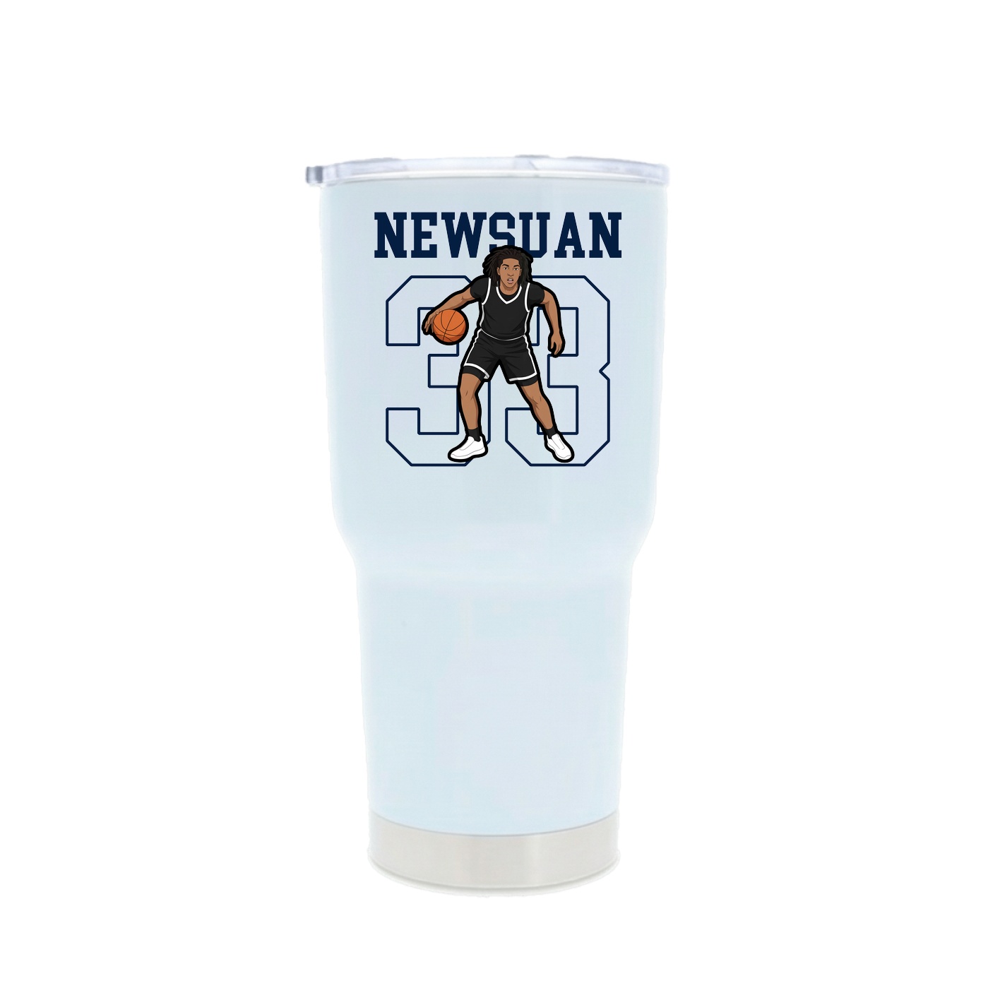 30oz Stainless Steel Tumbler — Shirsey in White