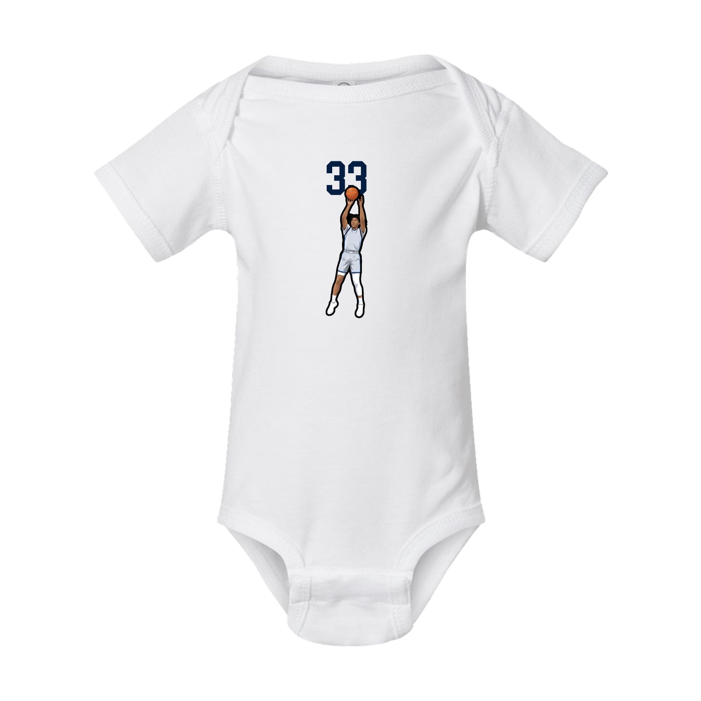 Baby Onesie — Number Top in White