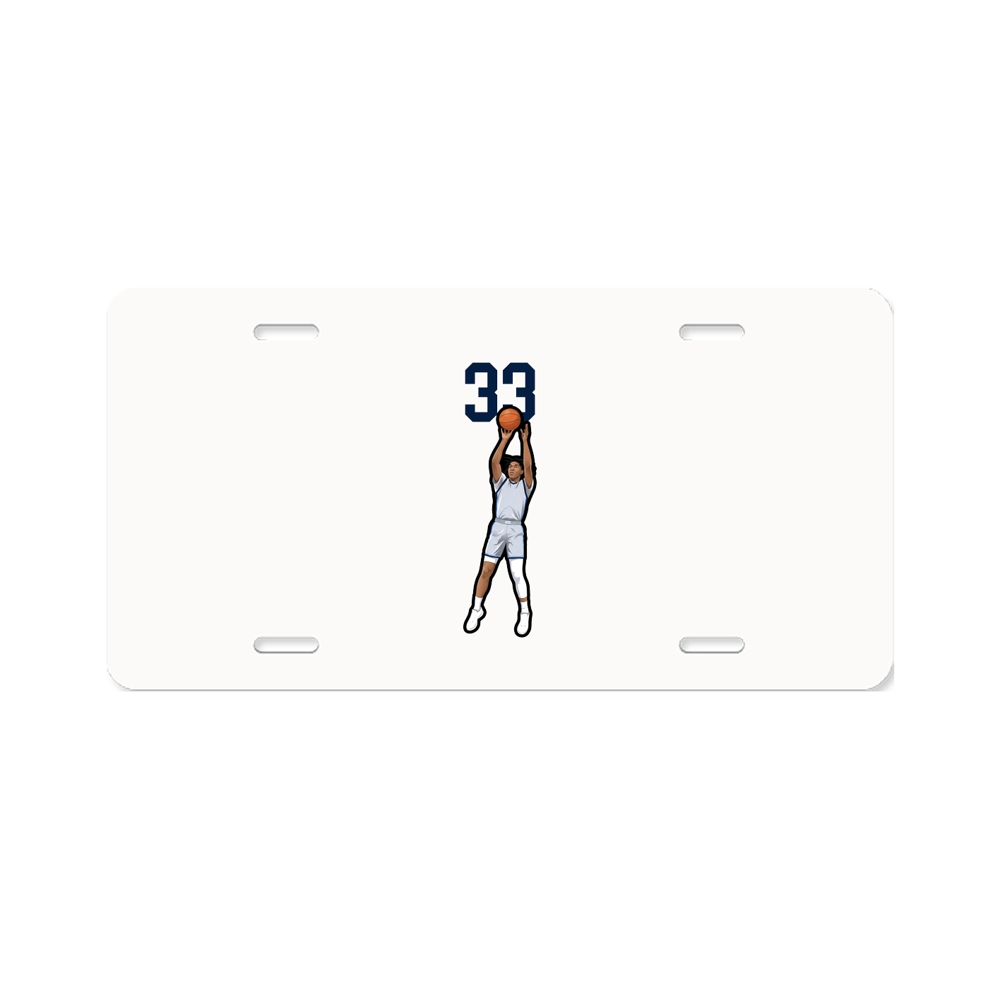 License Plate — Number Top in Classic