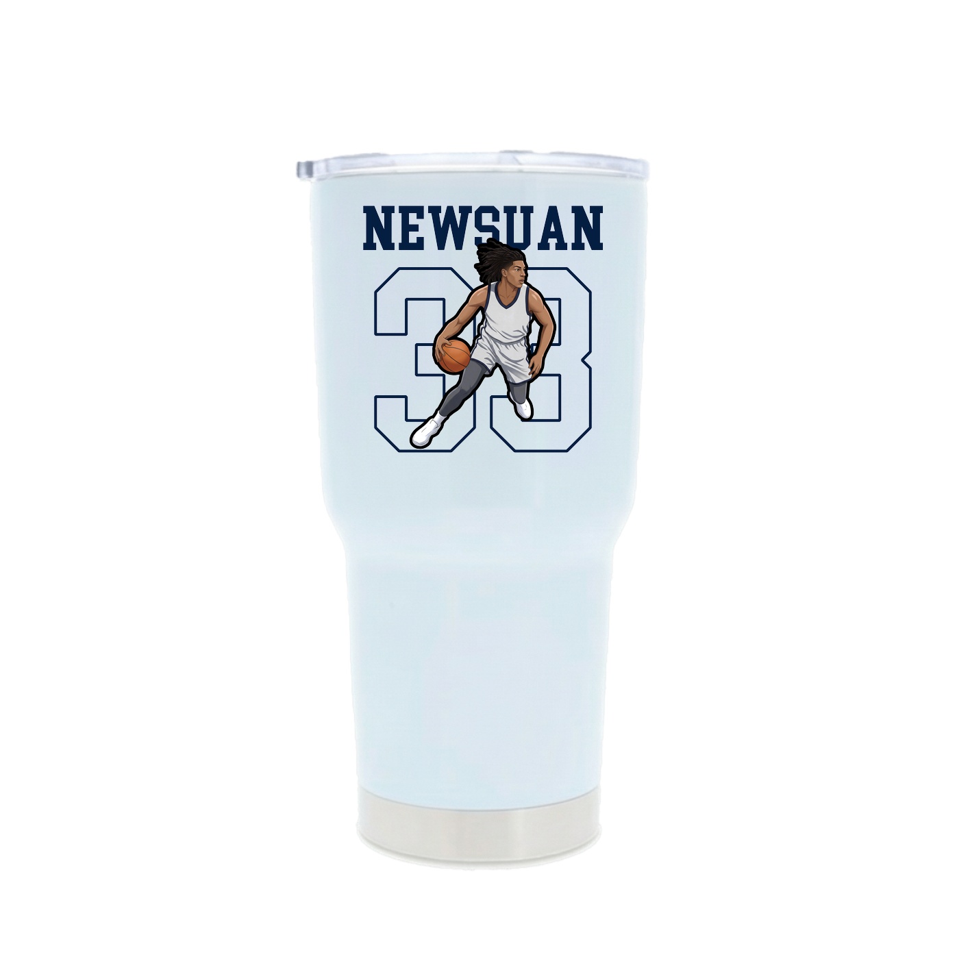 30oz Stainless Steel Tumbler — Shirsey in White
