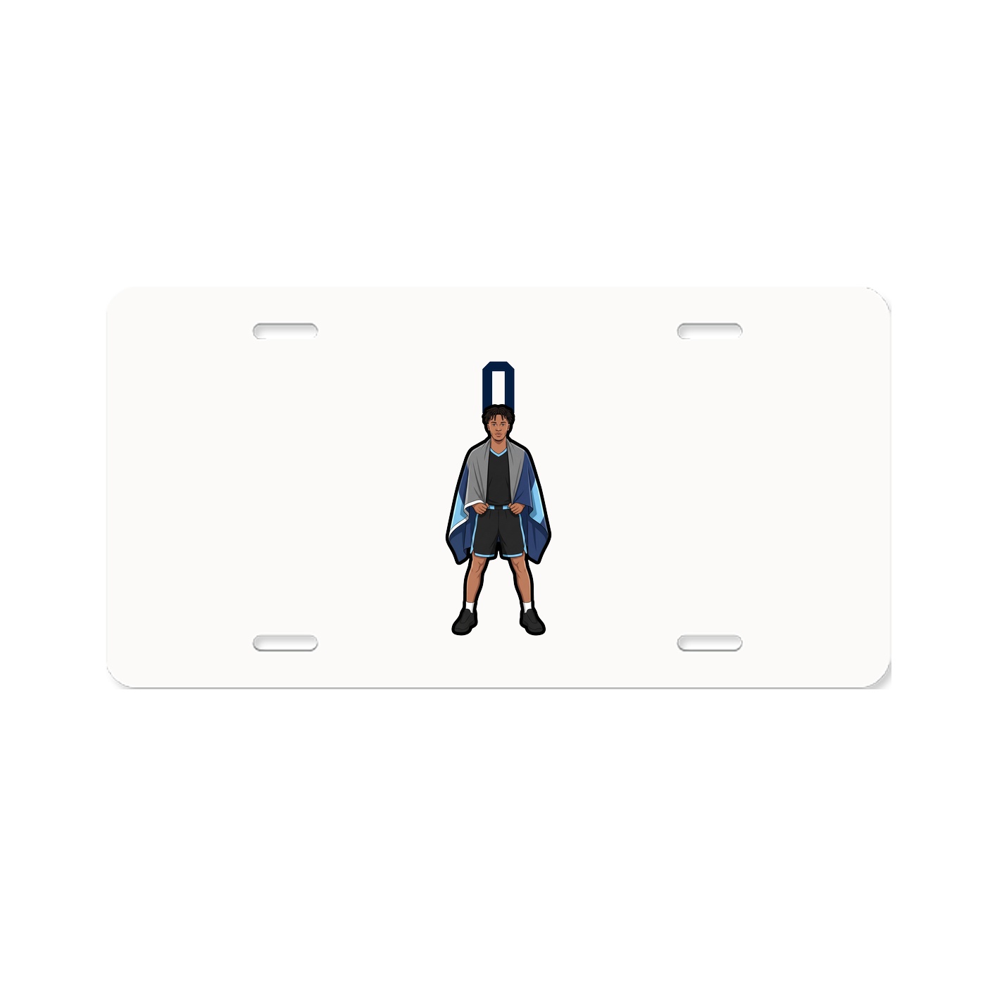 License Plate — Number Top in Classic