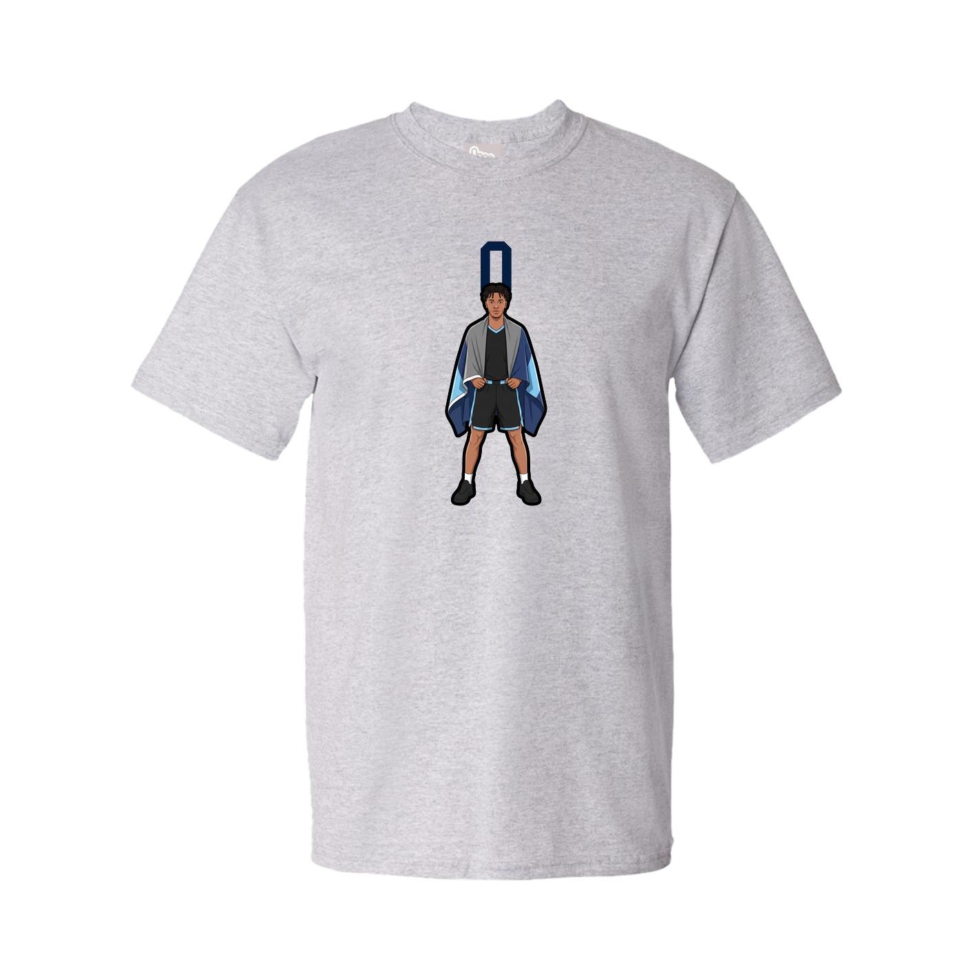 Youth Tee — Number Top in Grey