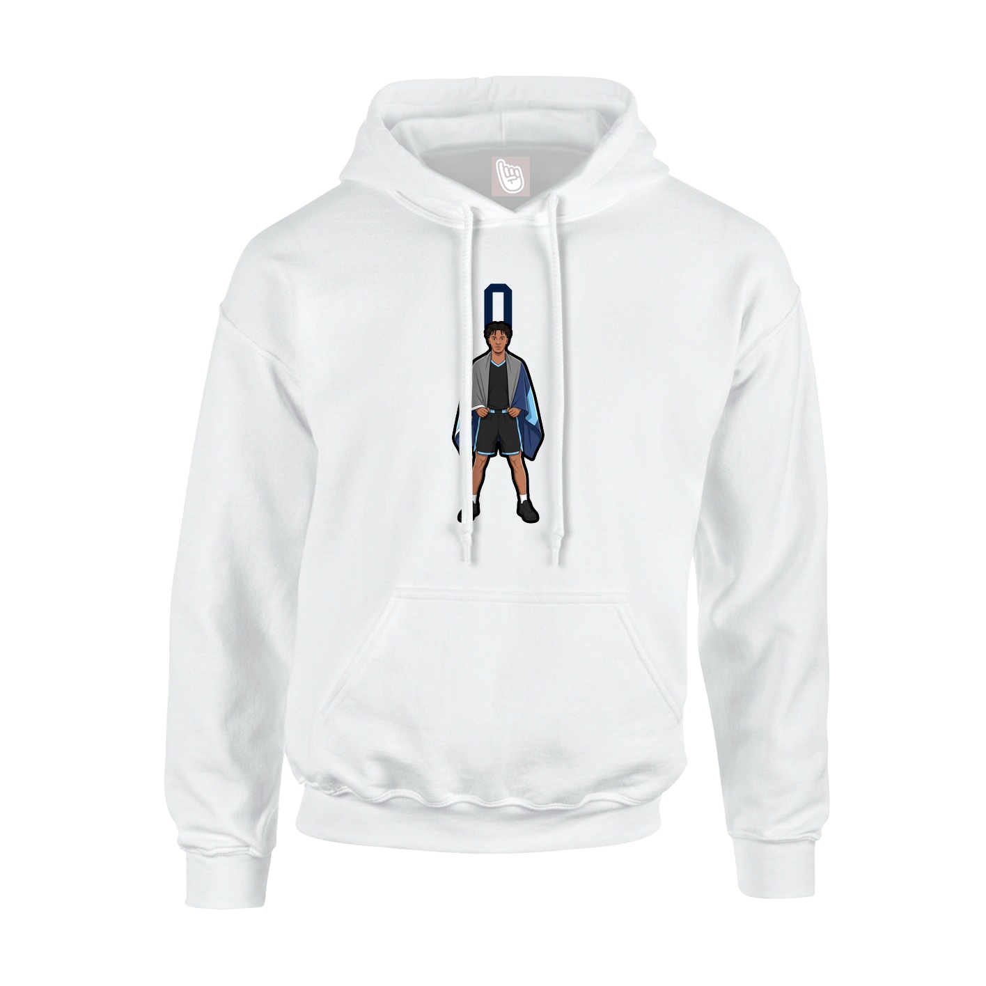 Hoodie — Number Top in White