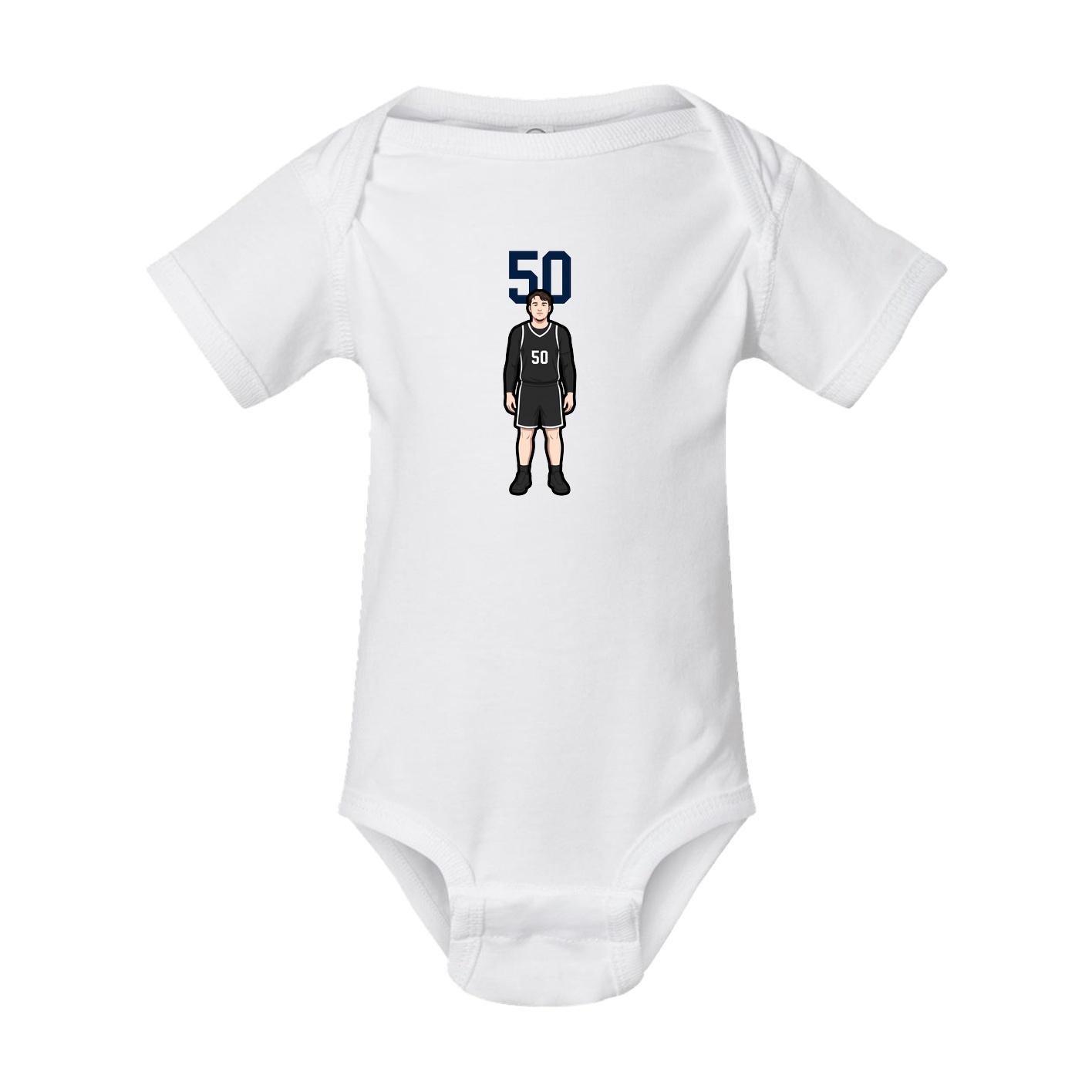 Baby Onesie — Number Top in White