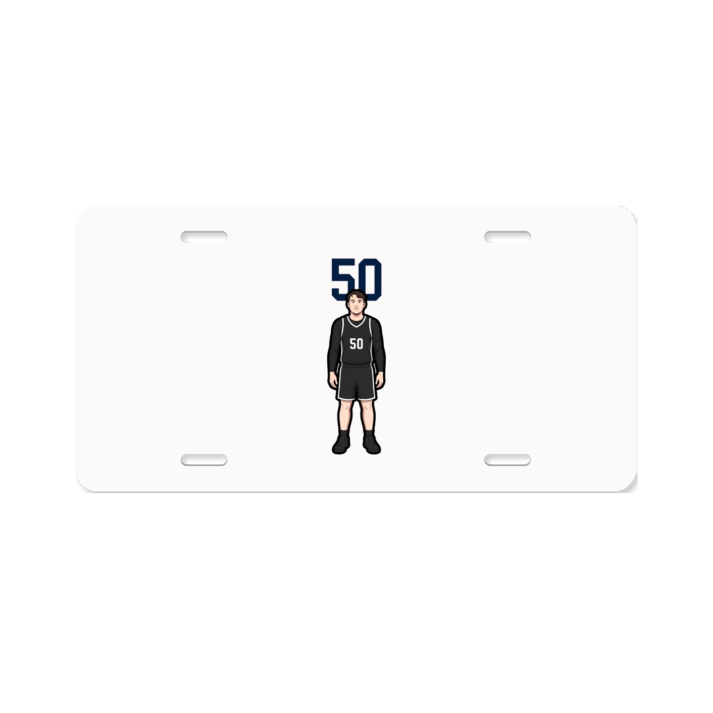 License Plate — Number Top in Classic
