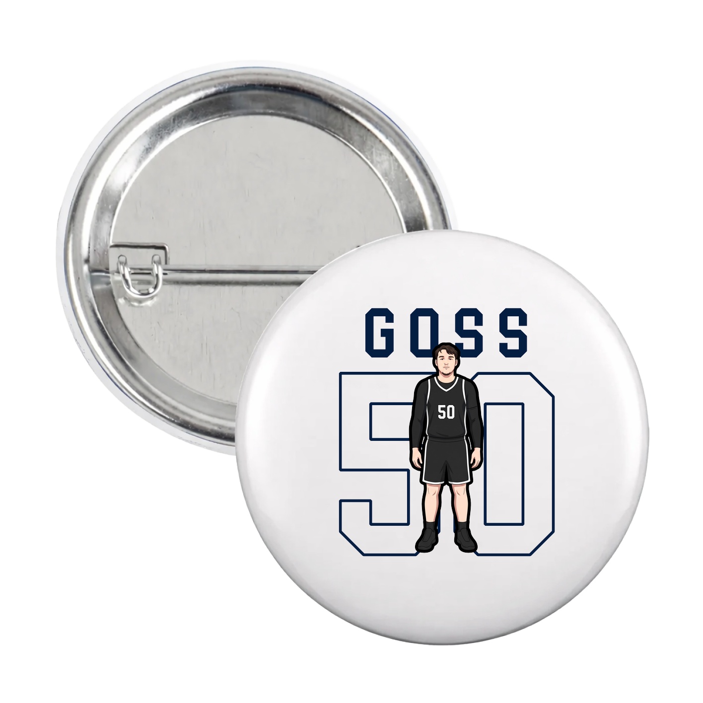 Game Day Button — Shirsey in White