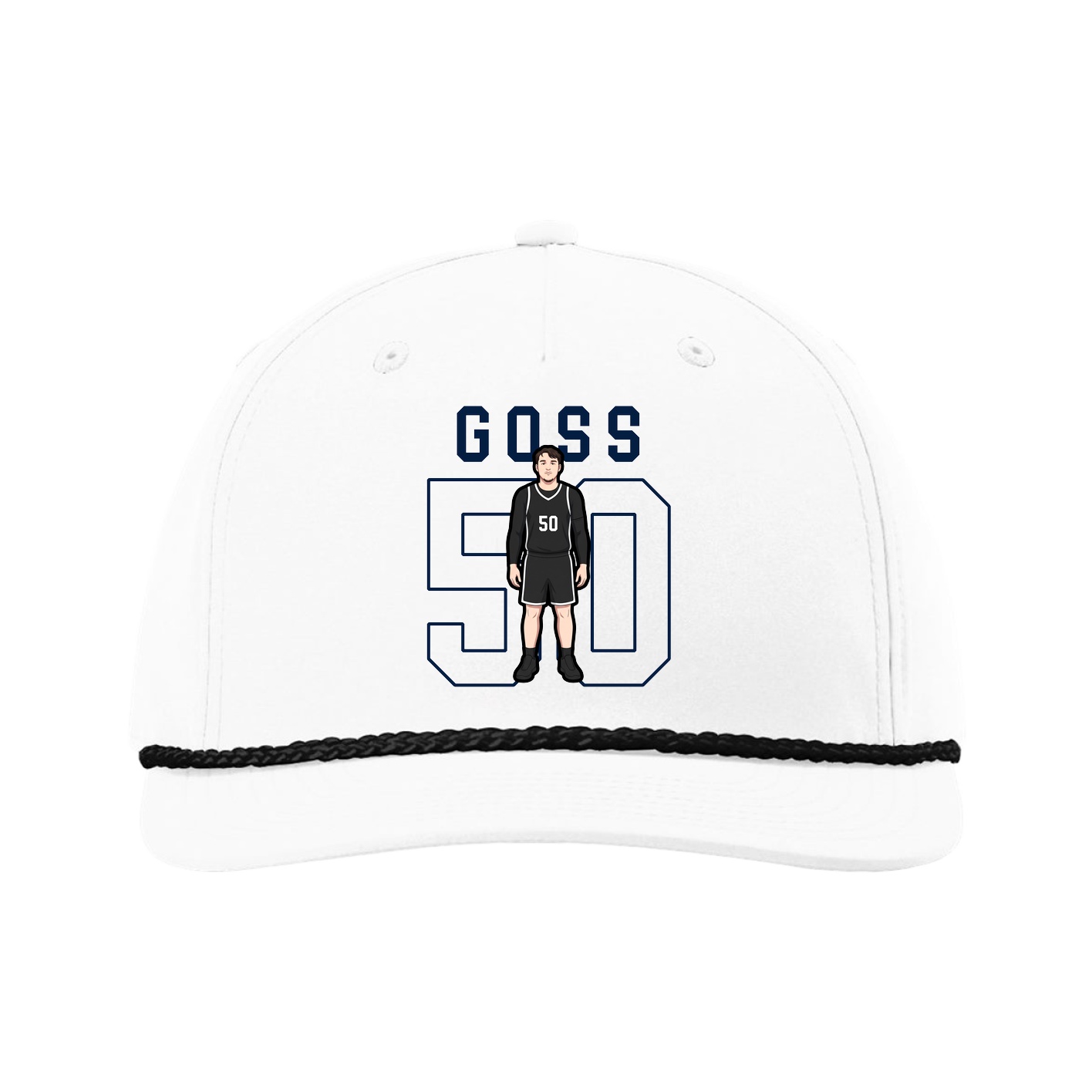 Five-Panel Classic Rope Cap — Shirsey in White