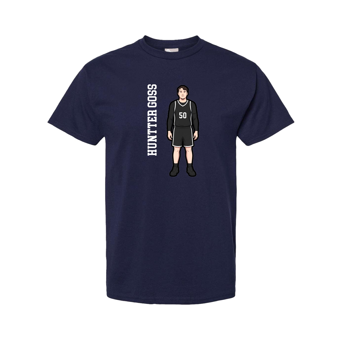 Tee — Name Vertical in Navy