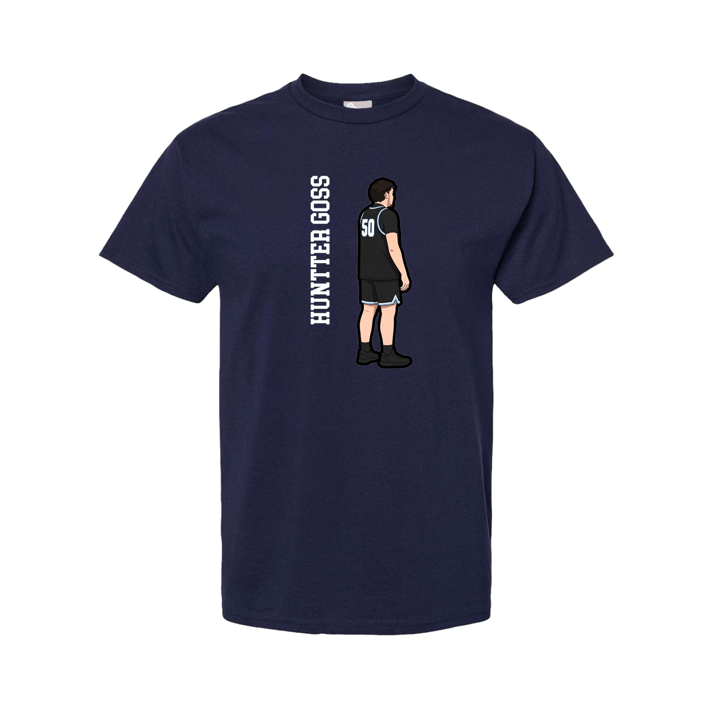 Youth Tee — Name Vertical in Navy