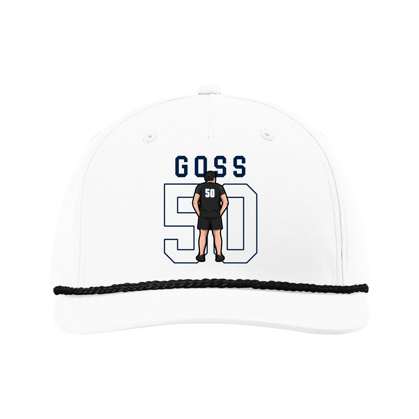Five-Panel Classic Rope Cap — Shirsey in White