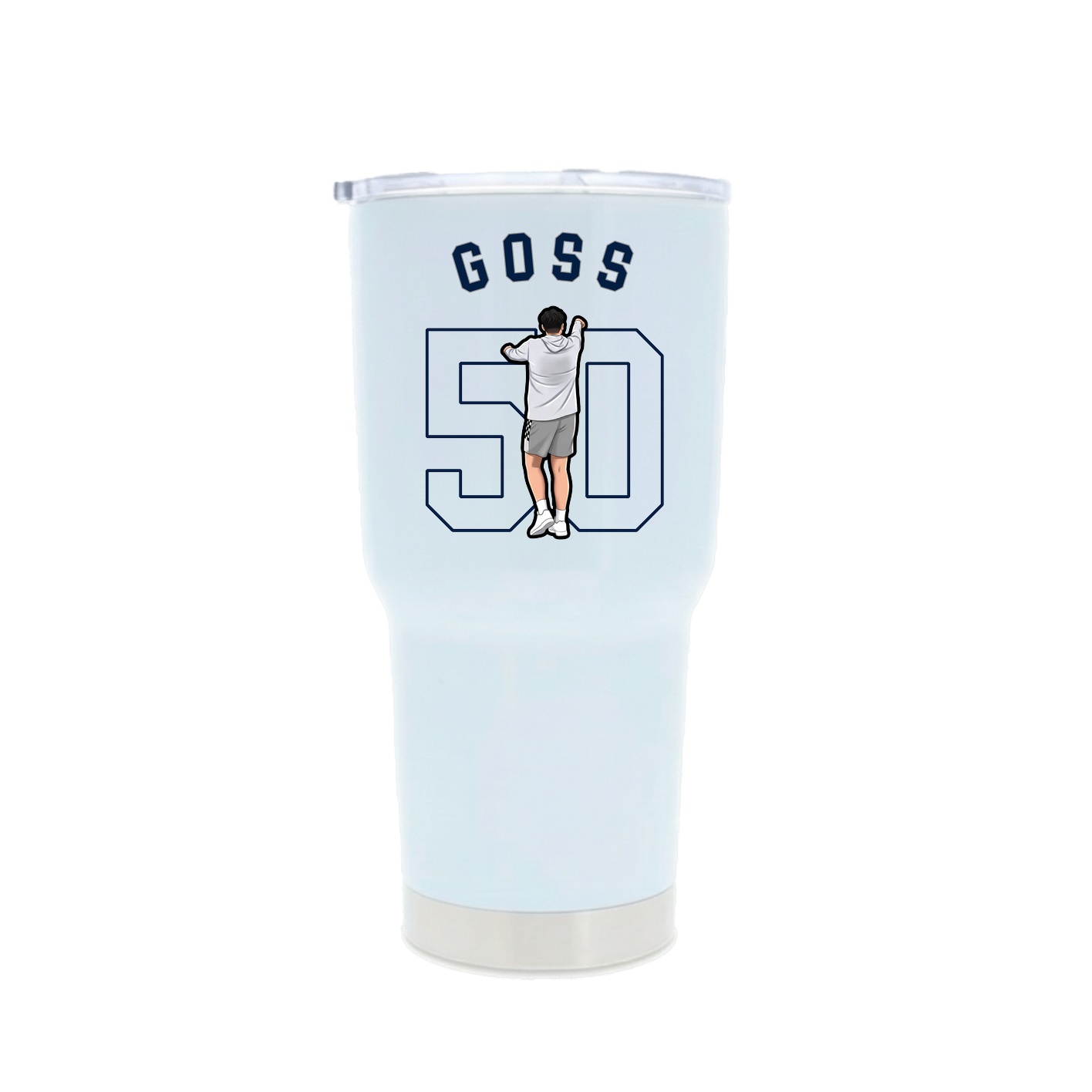 30oz Stainless Steel Tumbler — Shirsey Arch in White