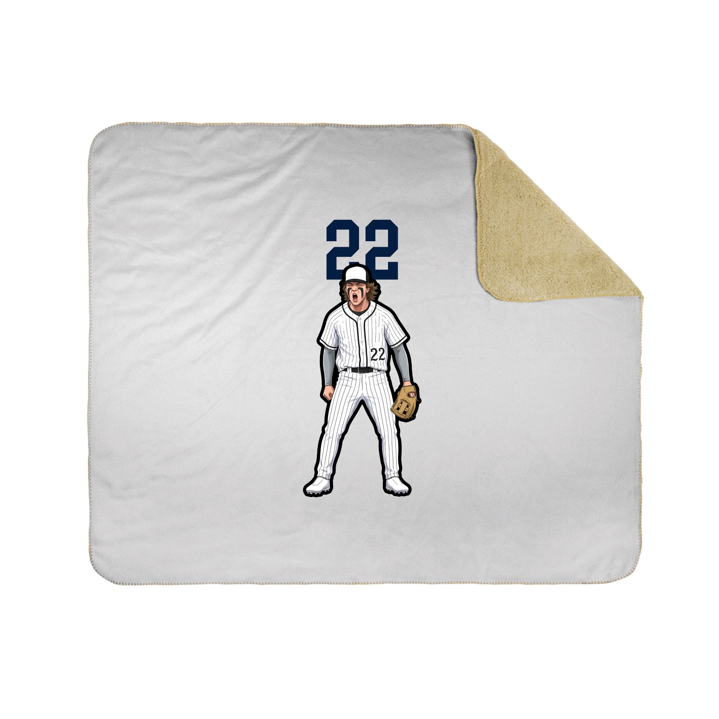 Throw Blanket — Number Top in White