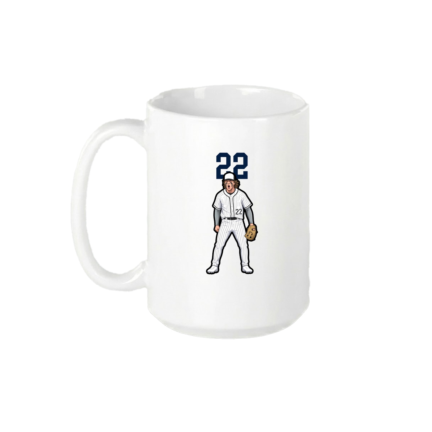15oz Coffee Mug — Number Top in White