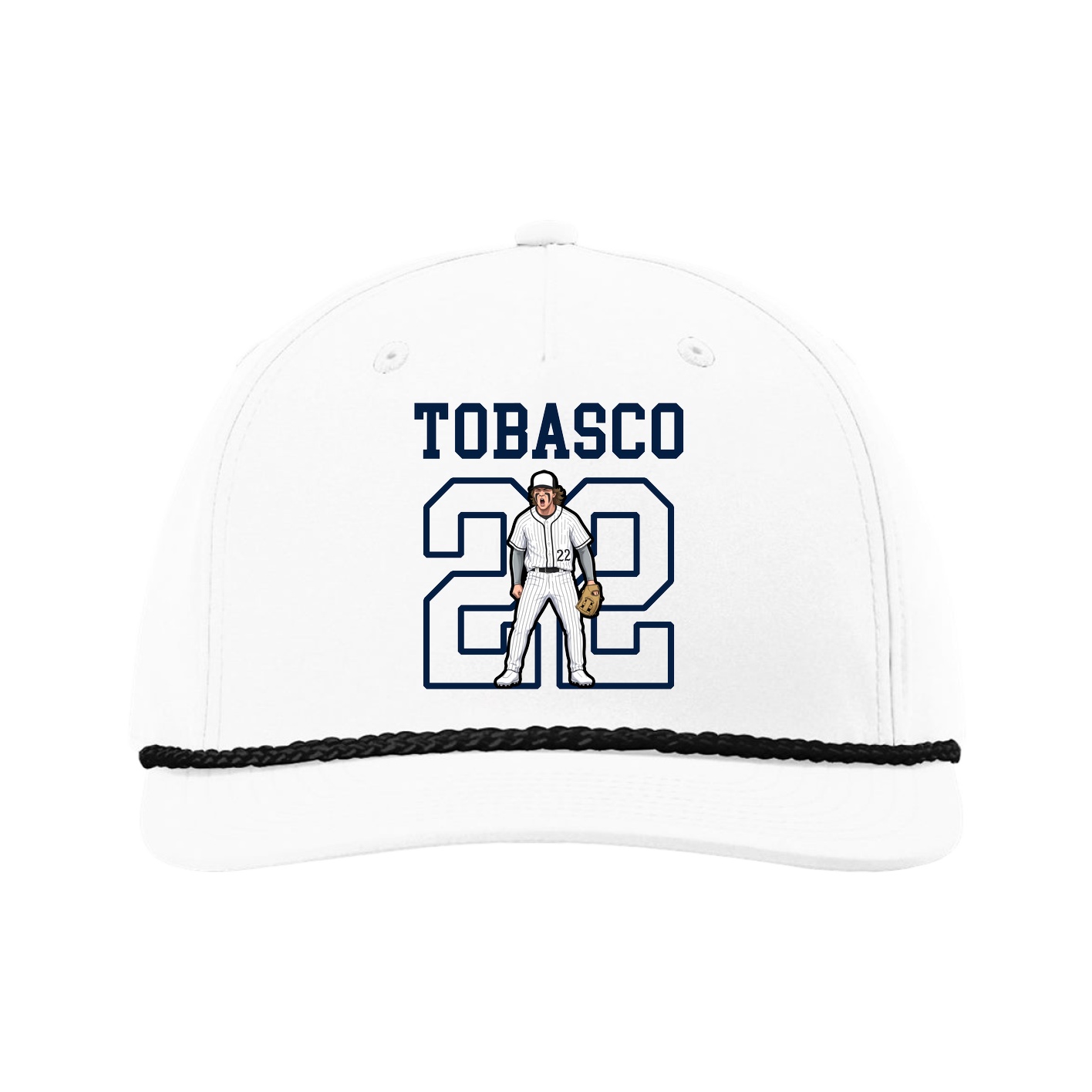 Five-Panel Classic Rope Cap — Shirsey in White