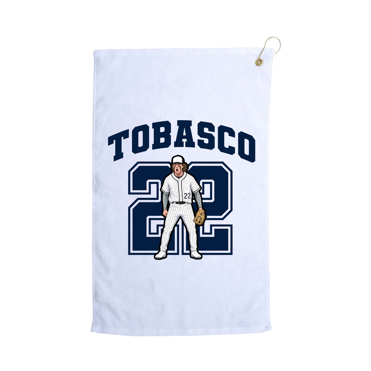 Golf Towel — Number in White