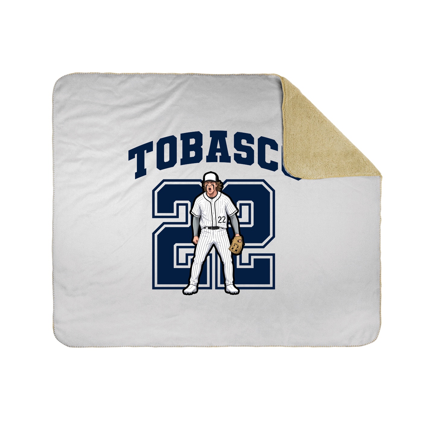 Throw Blanket — Number in White