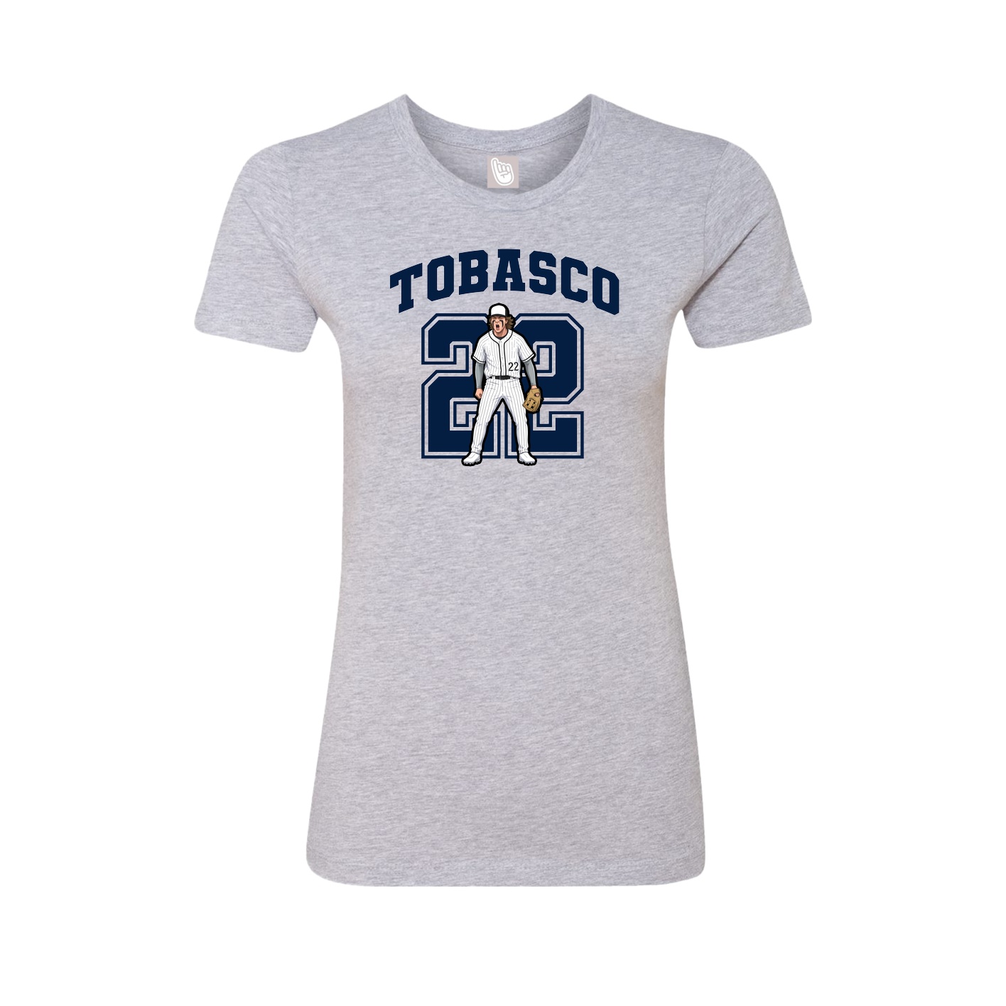 Fitted Women's Tee — Number in Grey