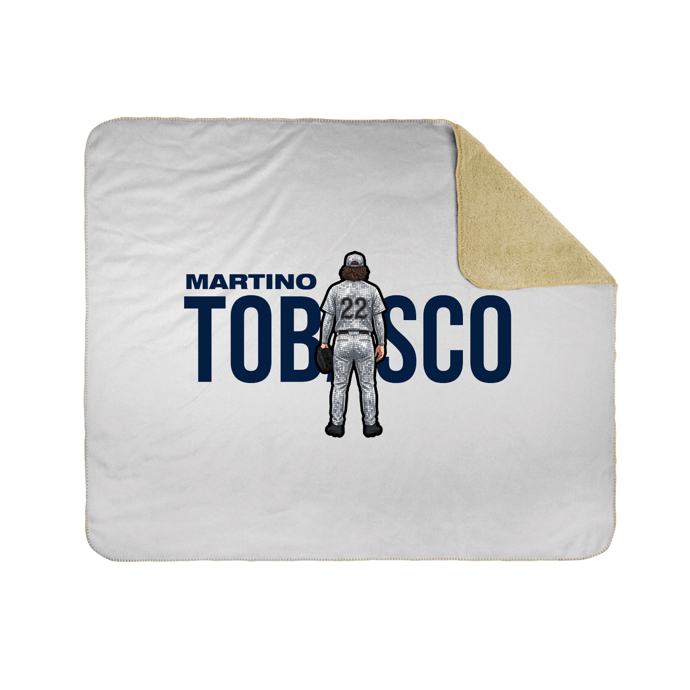Throw Blanket — Player Name in White