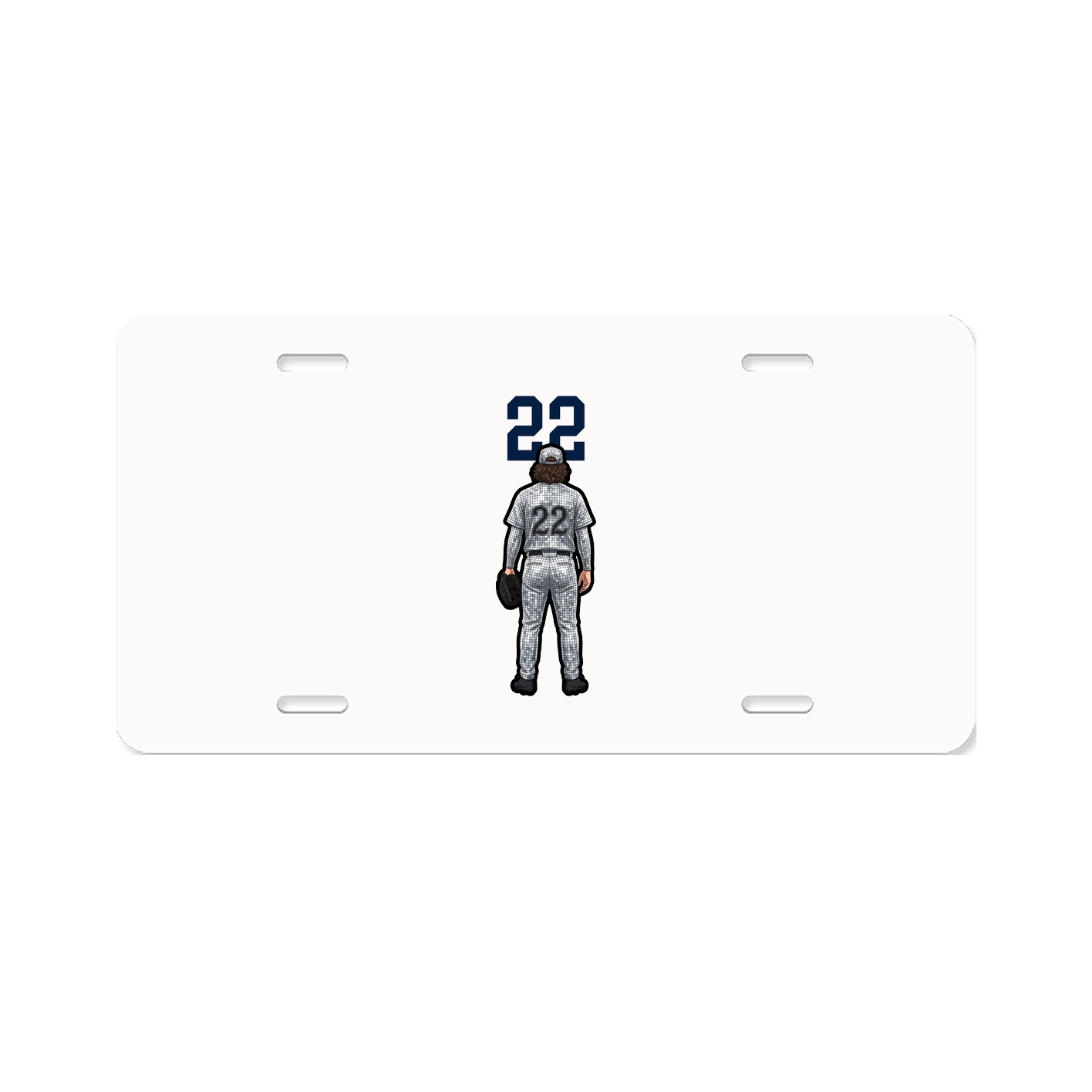 License Plate — Number Top in Classic