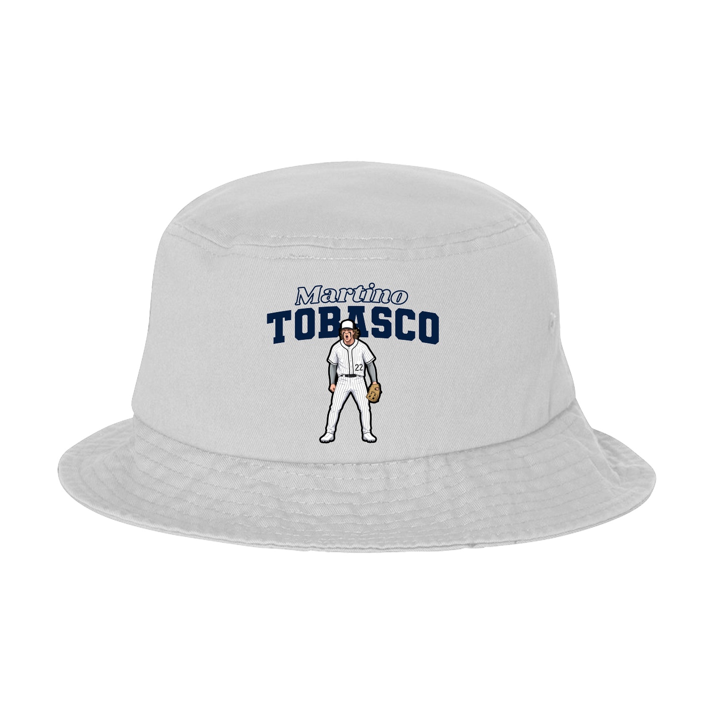 Bucket Cap — Name Arch in White