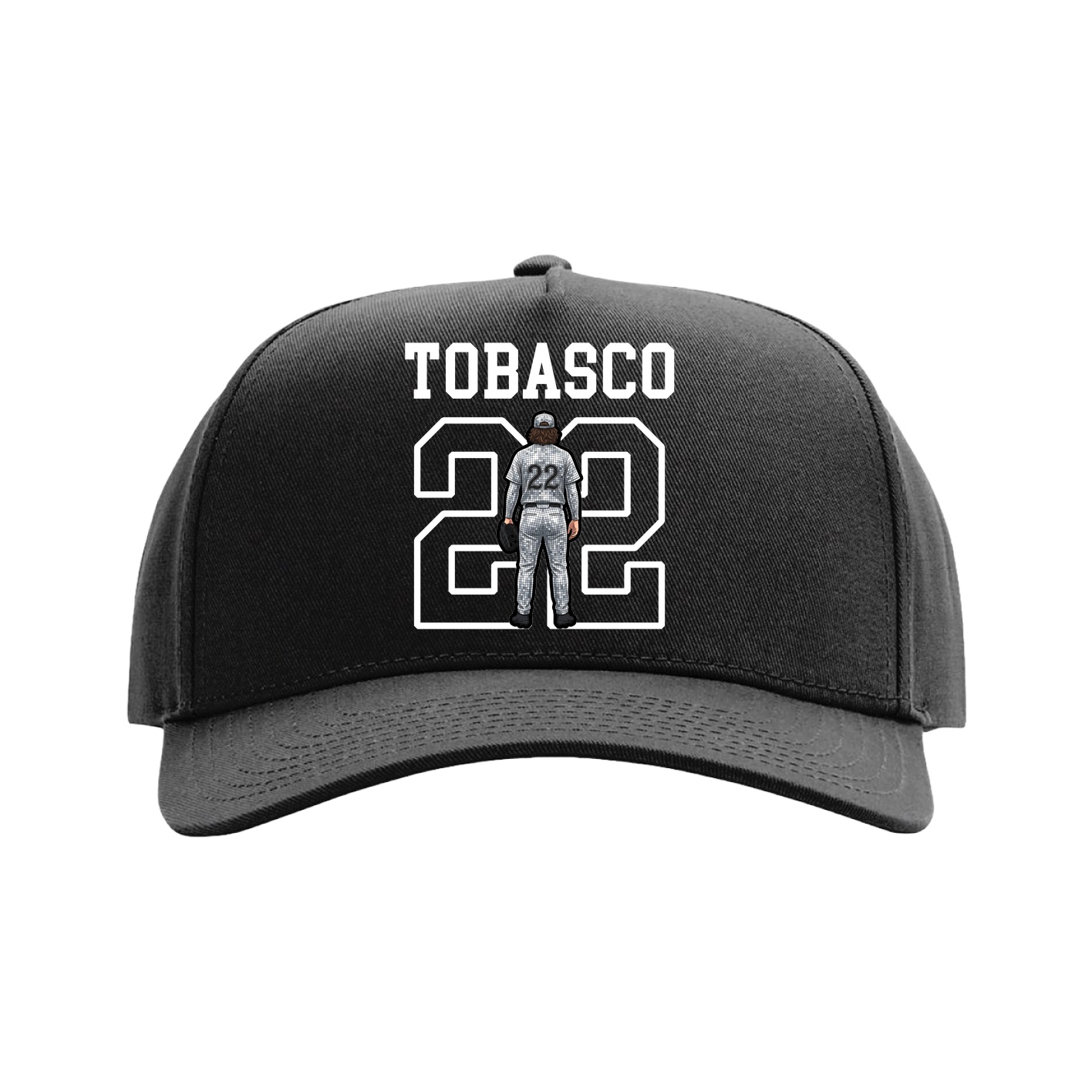 Full Fabric Five-Panel Champ Cap — Shirsey in Black