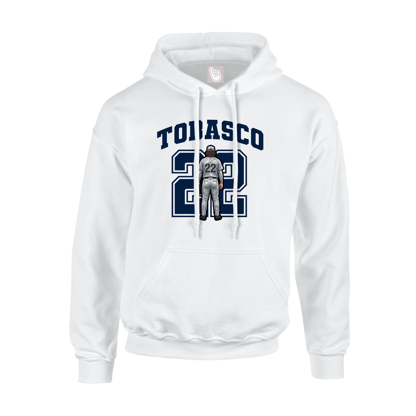 Youth Hoodie — Number in White