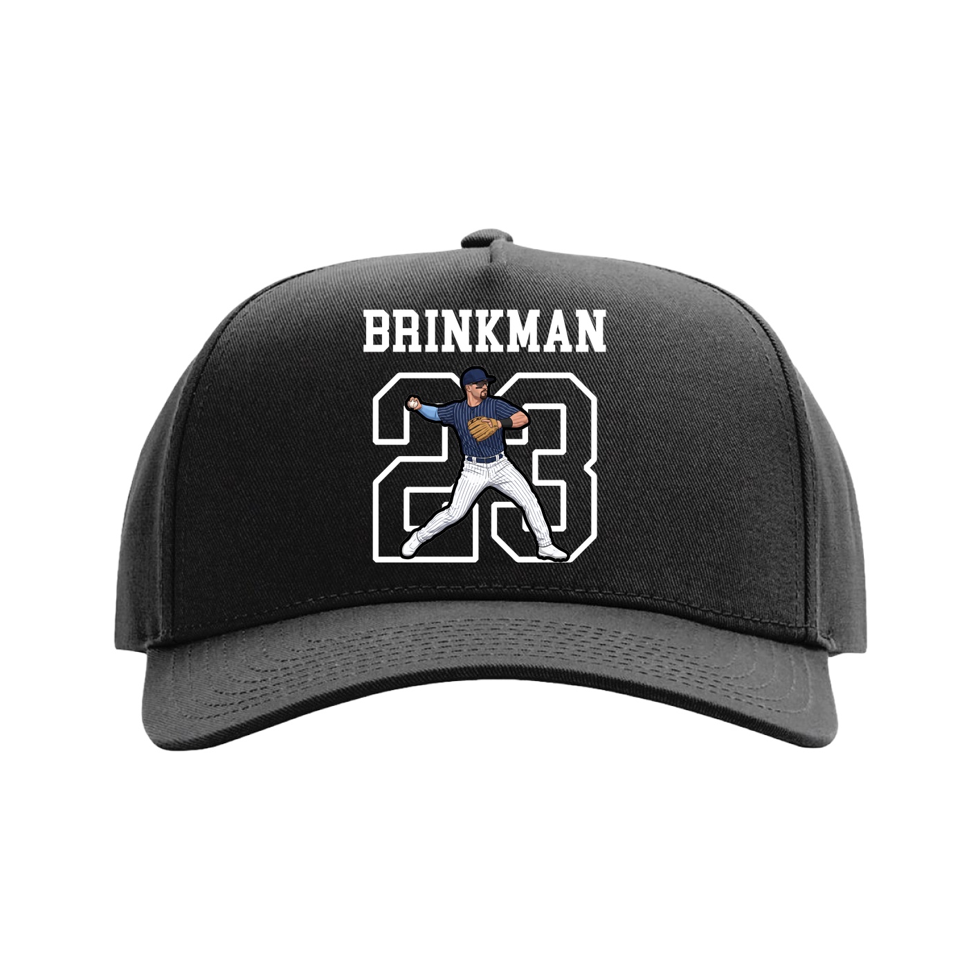 Full Fabric Five-Panel Champ Cap — Shirsey in Black