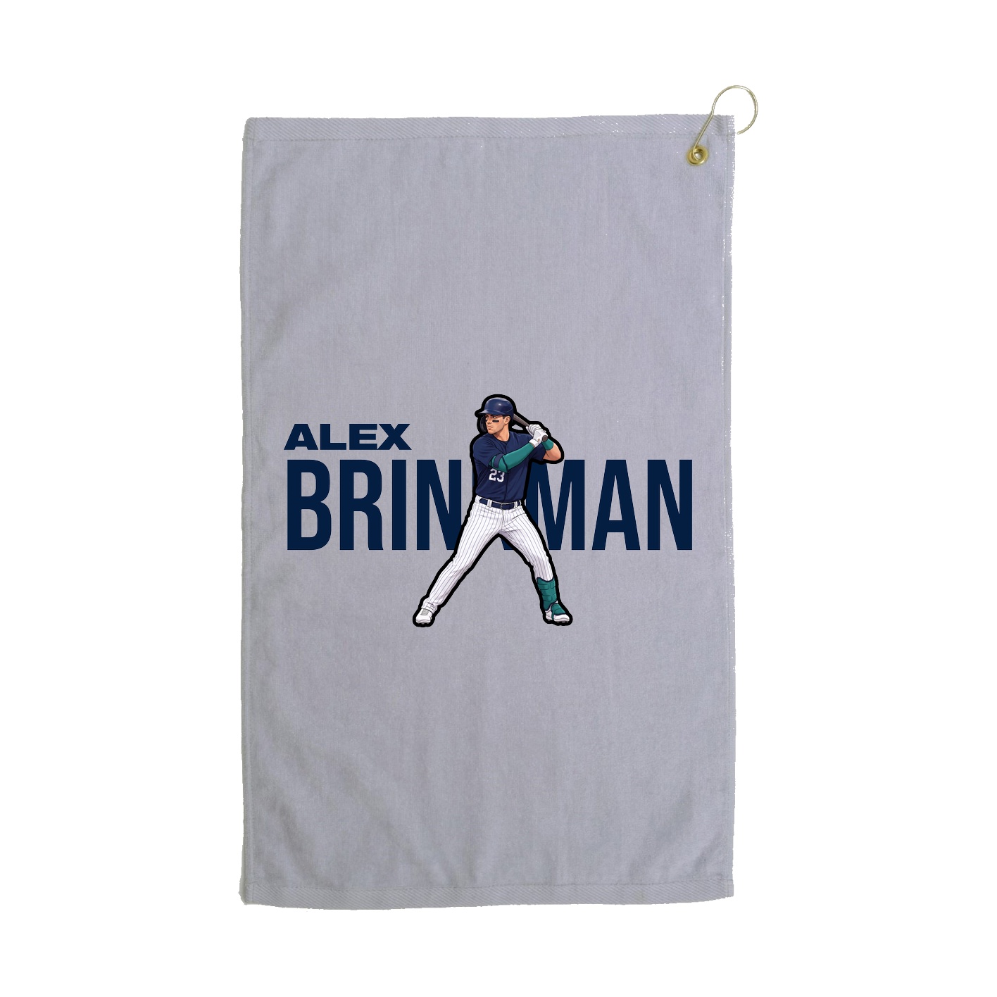 Golf Towel — Player Name in Grey