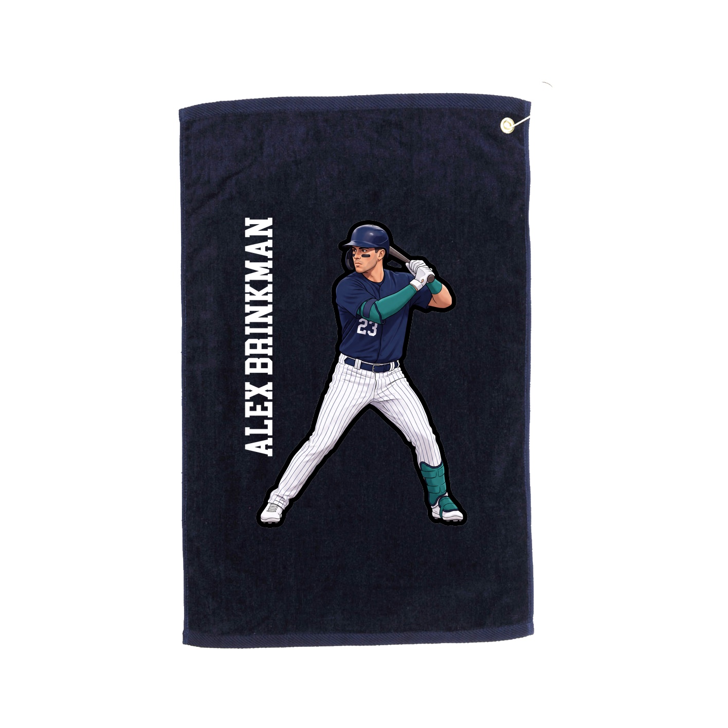 Golf Towel — Name Vertical in Navy