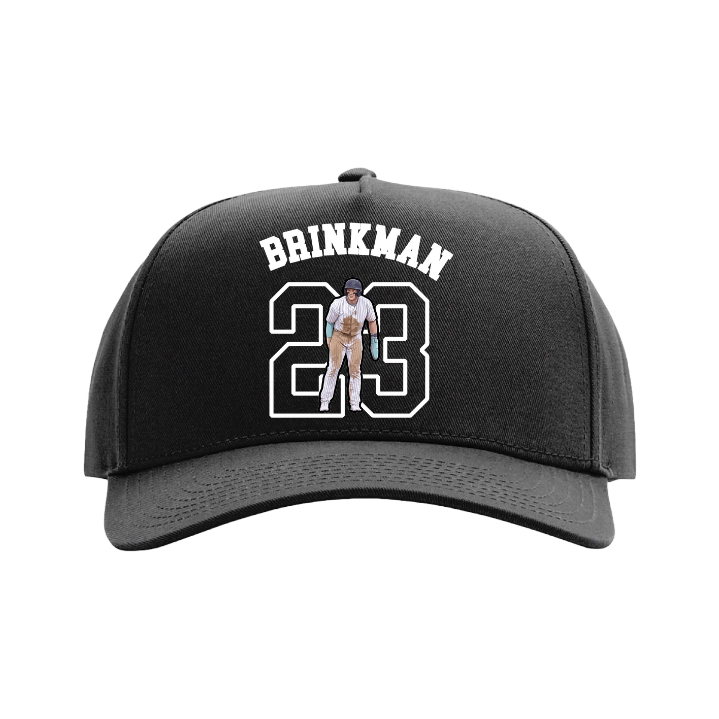Full Fabric Five-Panel Champ Cap — Shirsey Arch in Black