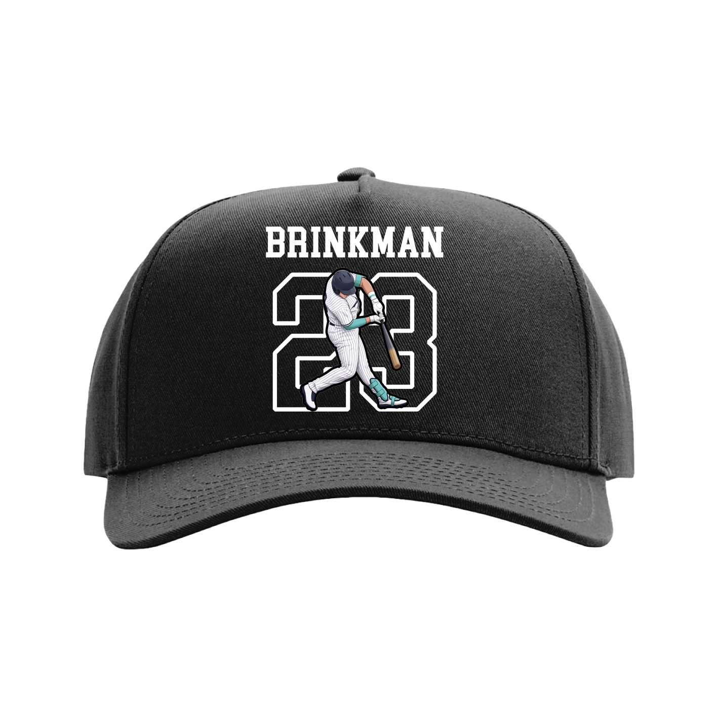 Full Fabric Five-Panel Champ Cap — Shirsey in Black