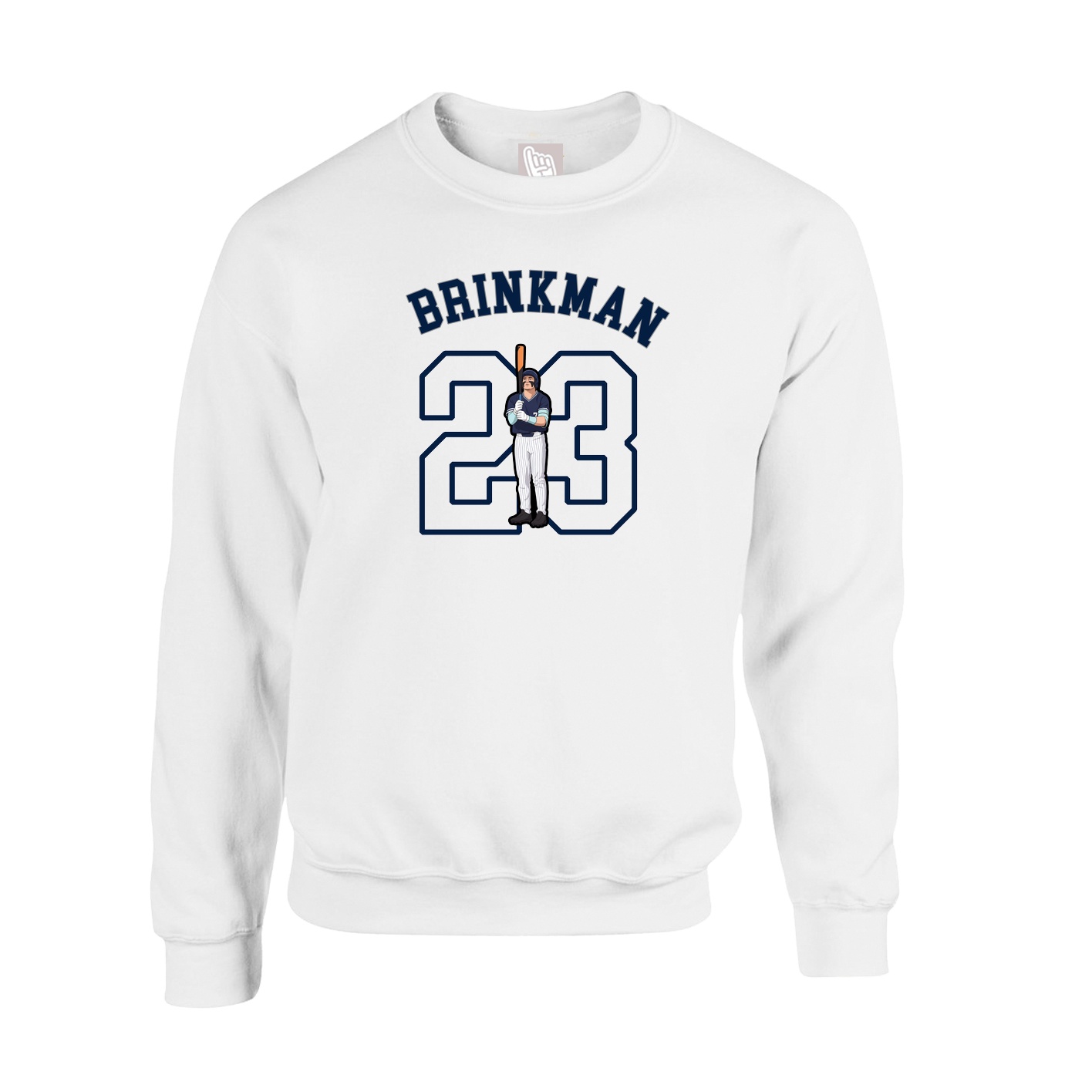 Fleece Crew — Shirsey Arch in White