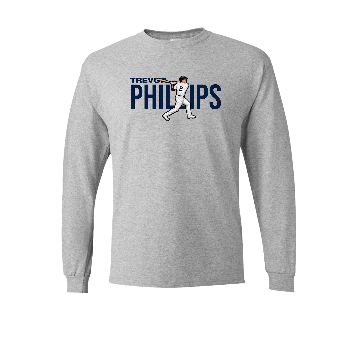 Long Sleeve Tee — Player Name in Grey
