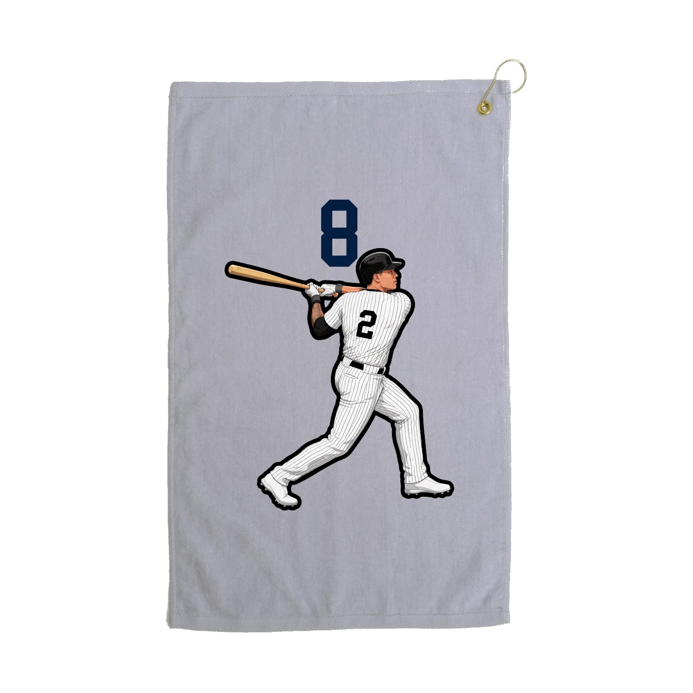 Golf Towel — Number Top in Grey