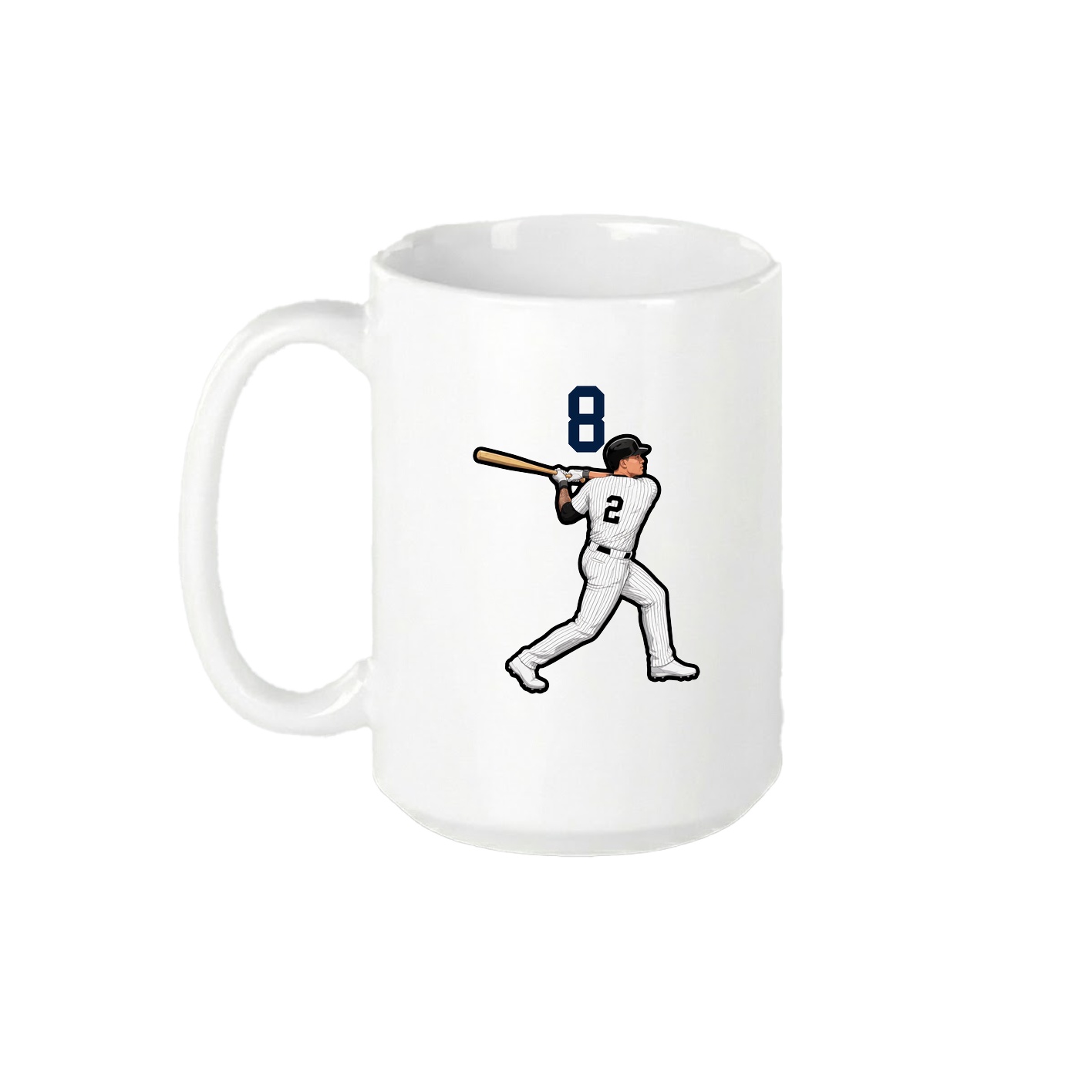 15oz Coffee Mug — Number Top in White