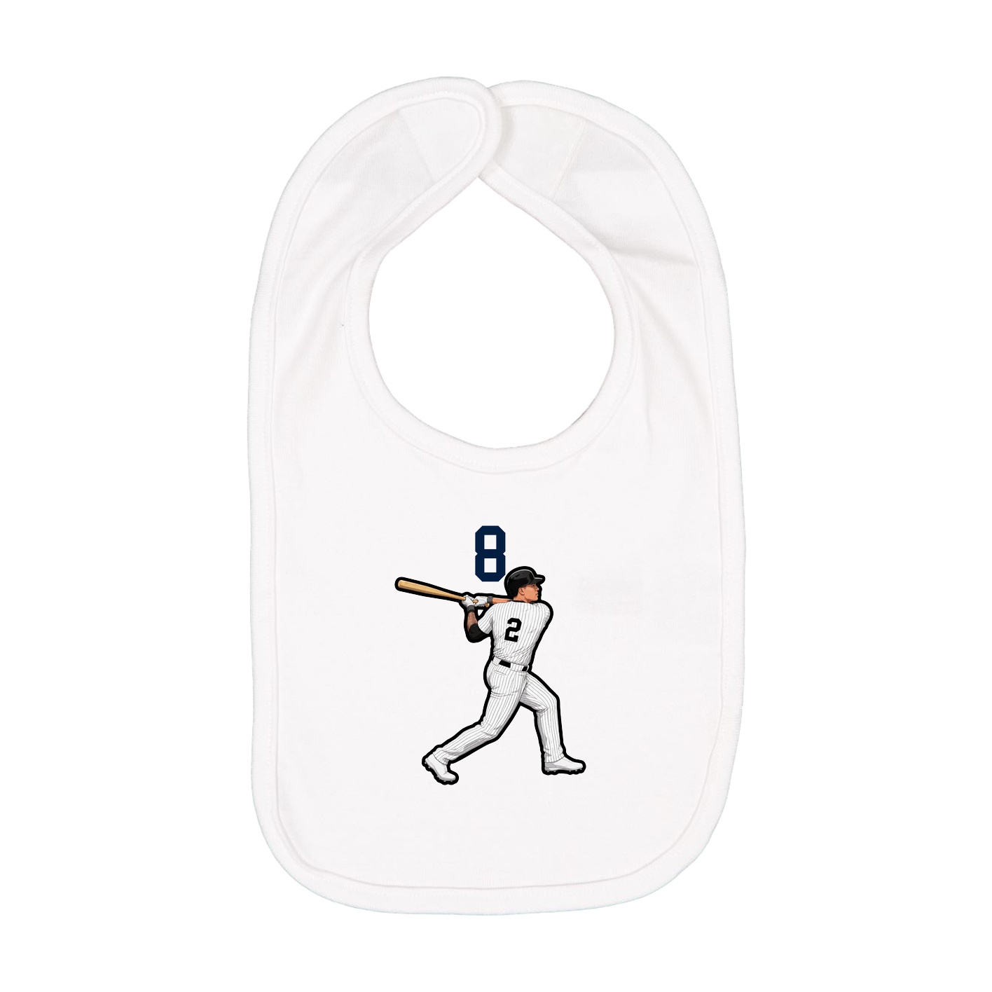Infant Bib — Number Top in White