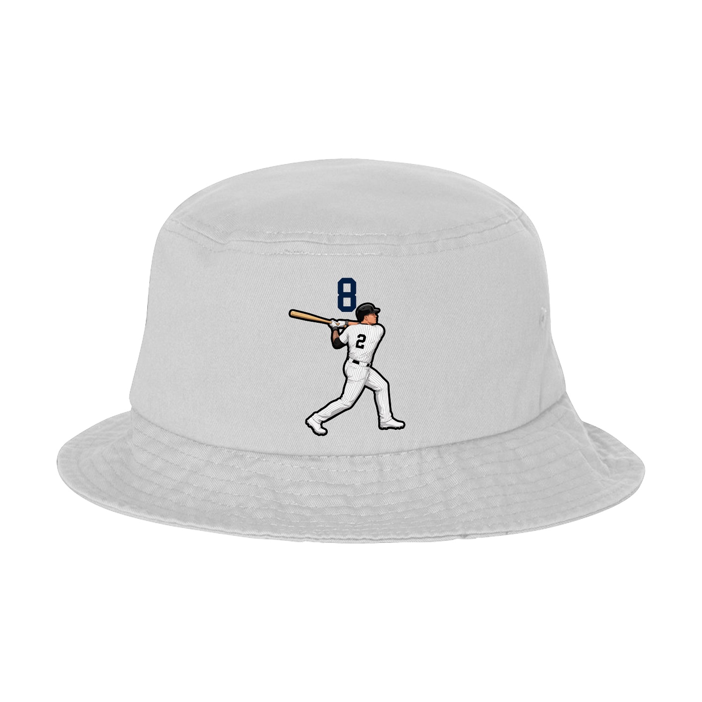 Bucket Cap — Number Top in White