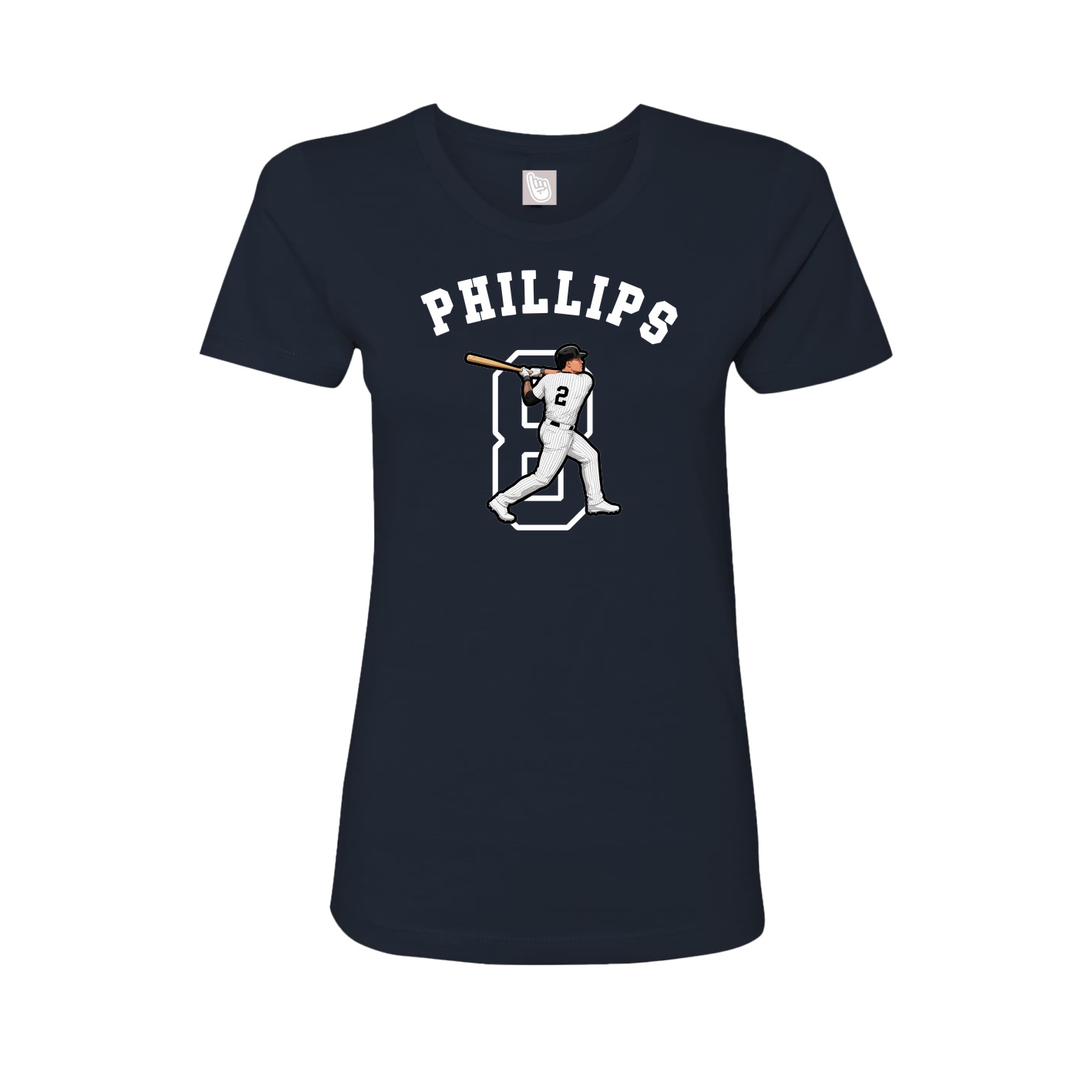 Fitted Women's Tee — Shirsey Arch in Navy