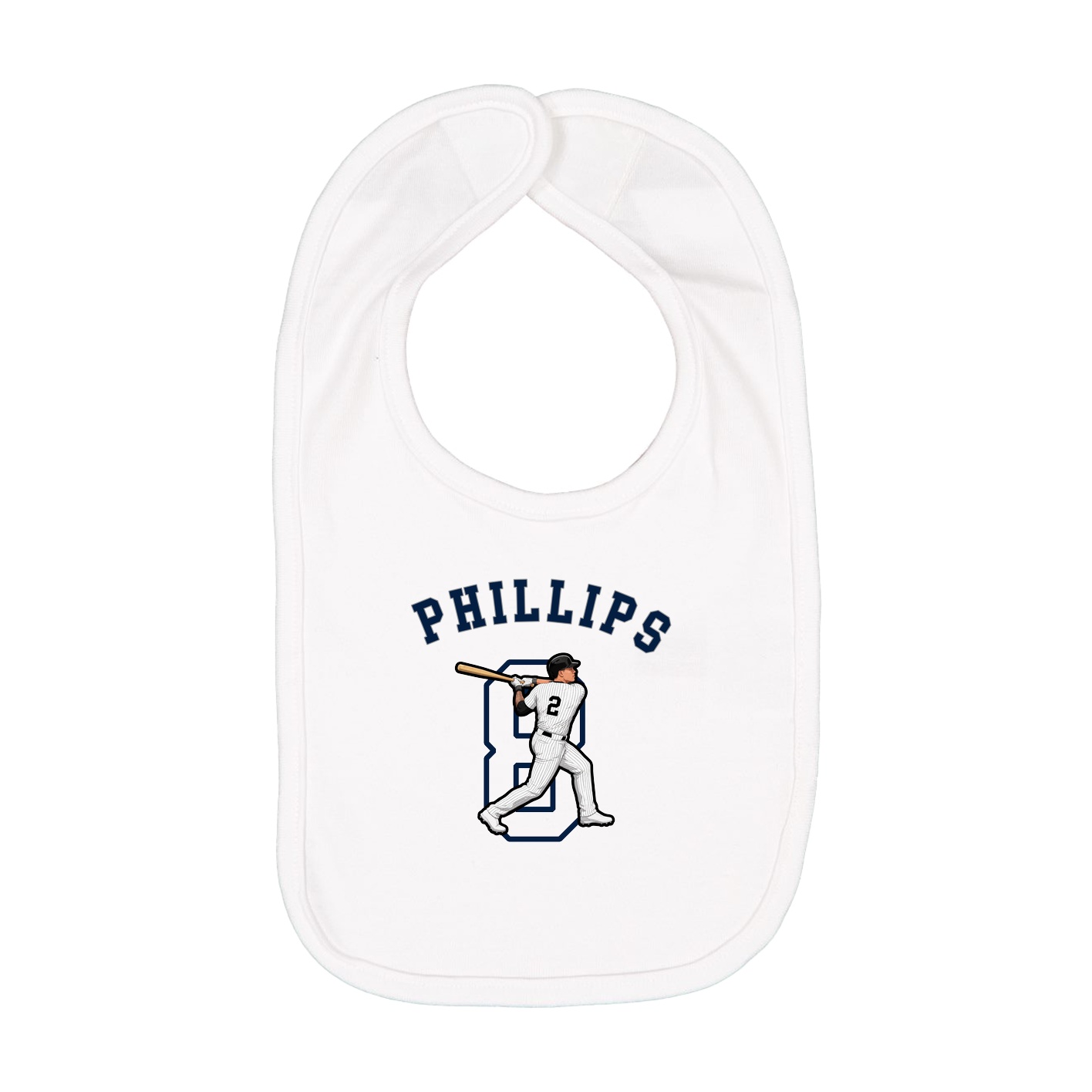 Infant Bib — Shirsey Arch in White