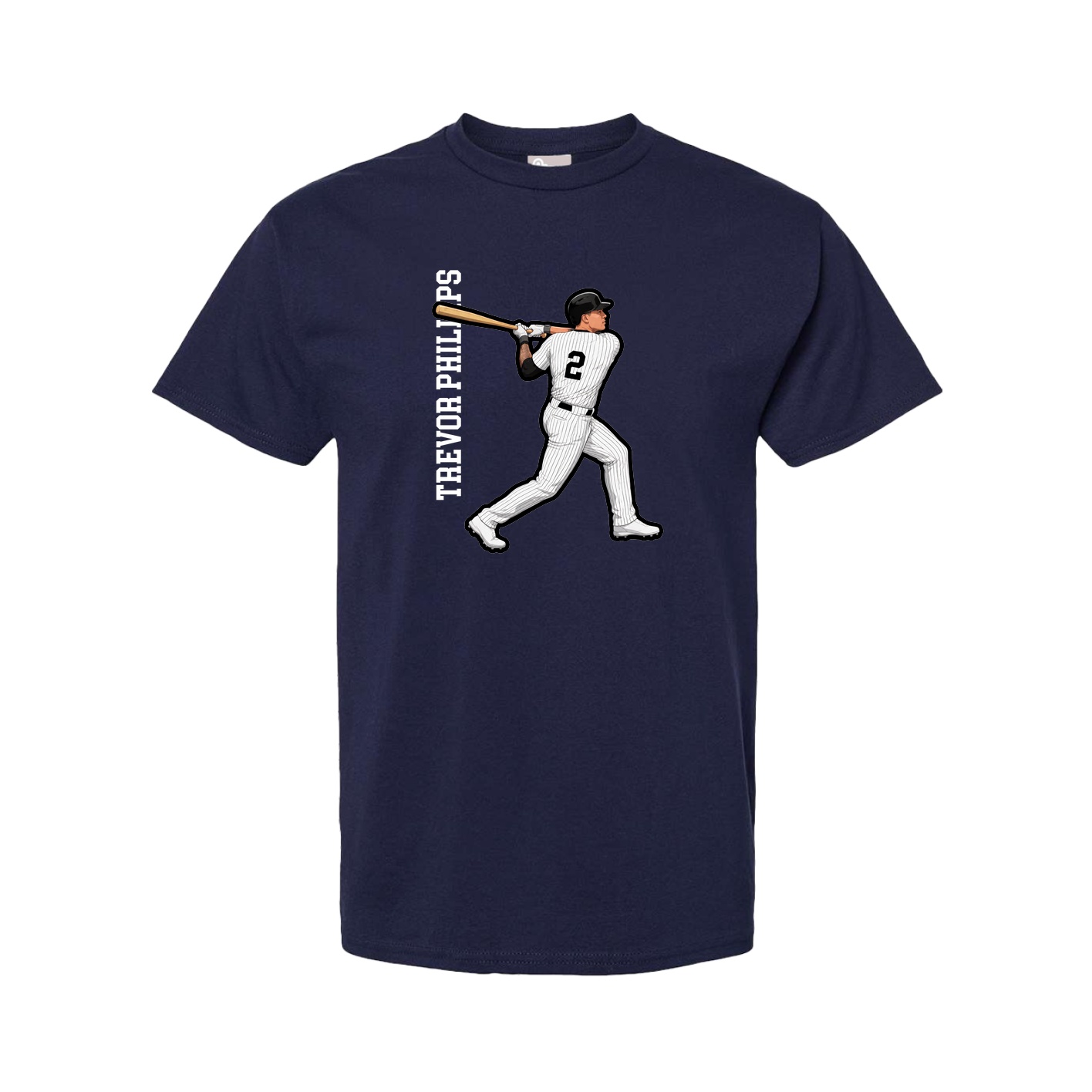 Tee — Name Vertical in Navy