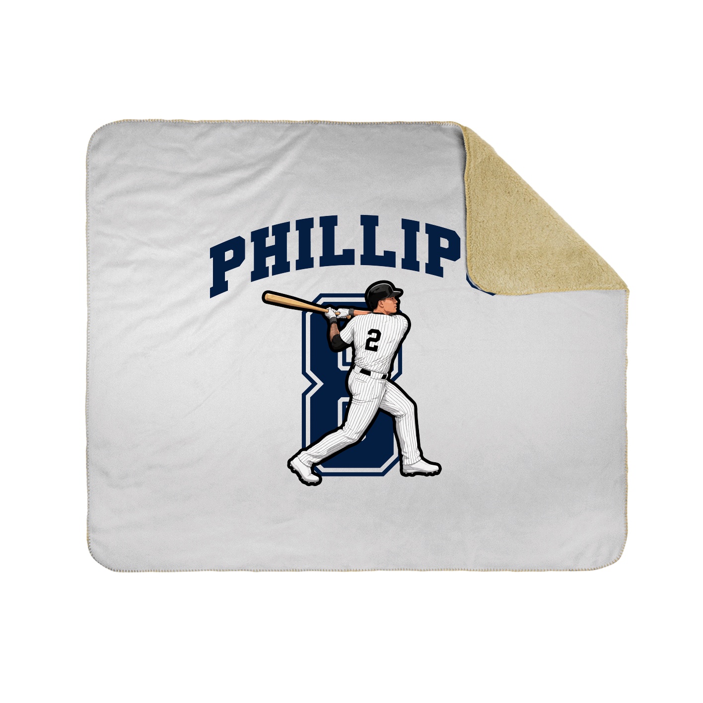 Throw Blanket — Number in White