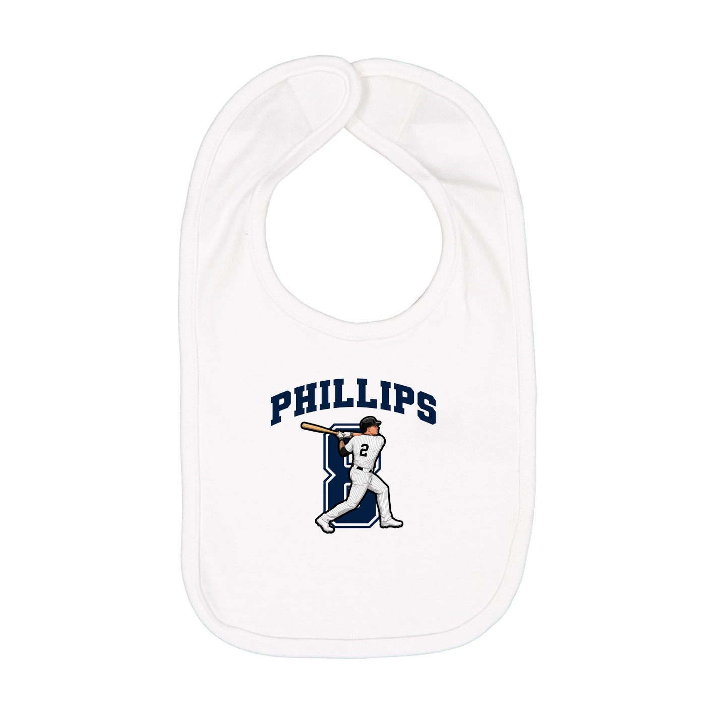 Infant Bib — Number in White