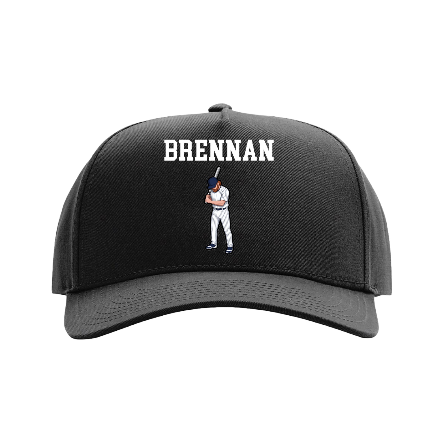 Full Fabric Five-Panel Champ Cap — Shirsey in Black