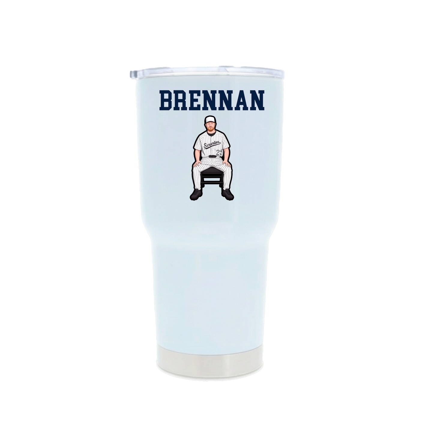 30oz Stainless Steel Tumbler — Shirsey in White