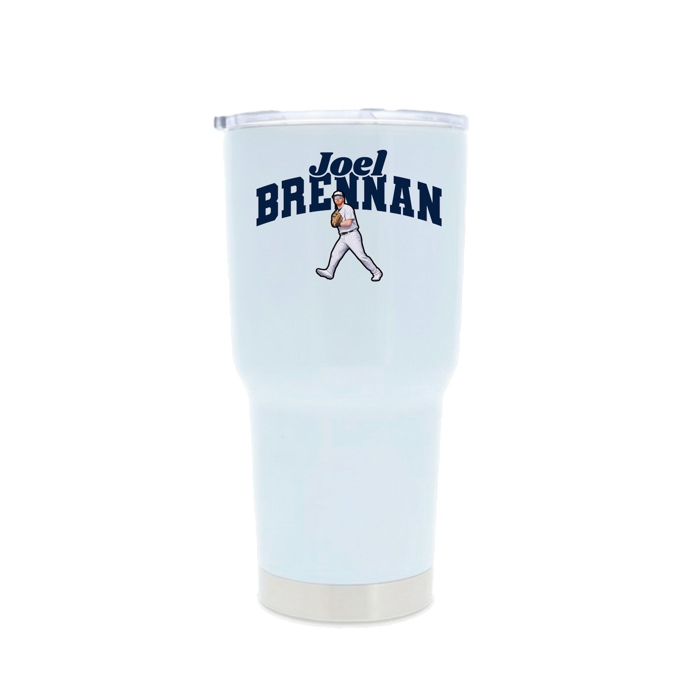 30oz Stainless Steel Tumbler — Signature Arch in White