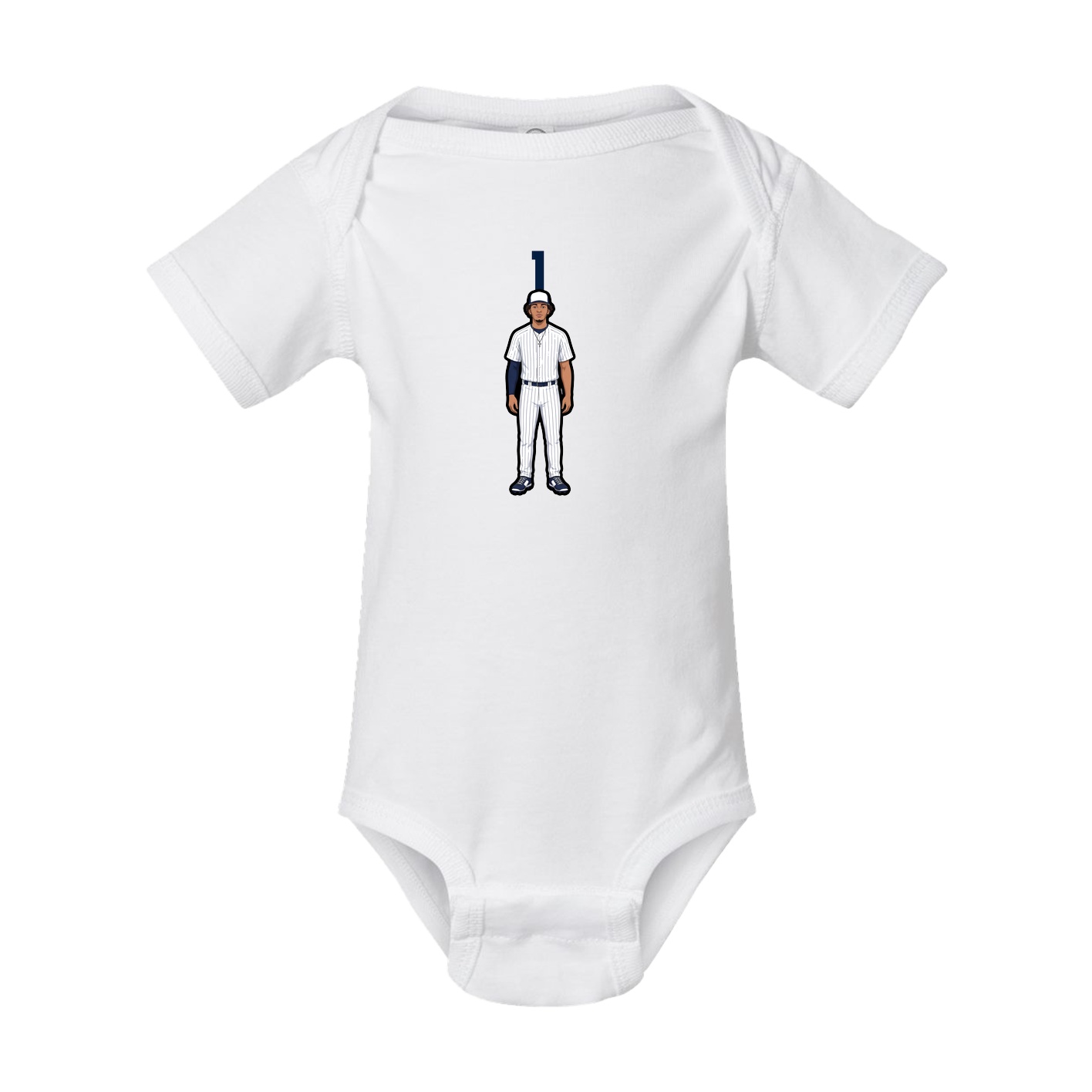 Baby Onesie — Number Top in White
